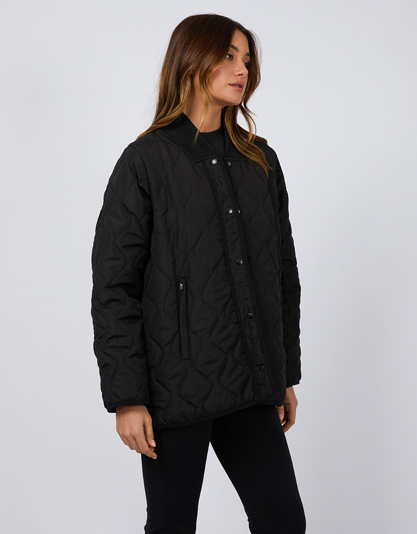 Active Quilted Jacket Black