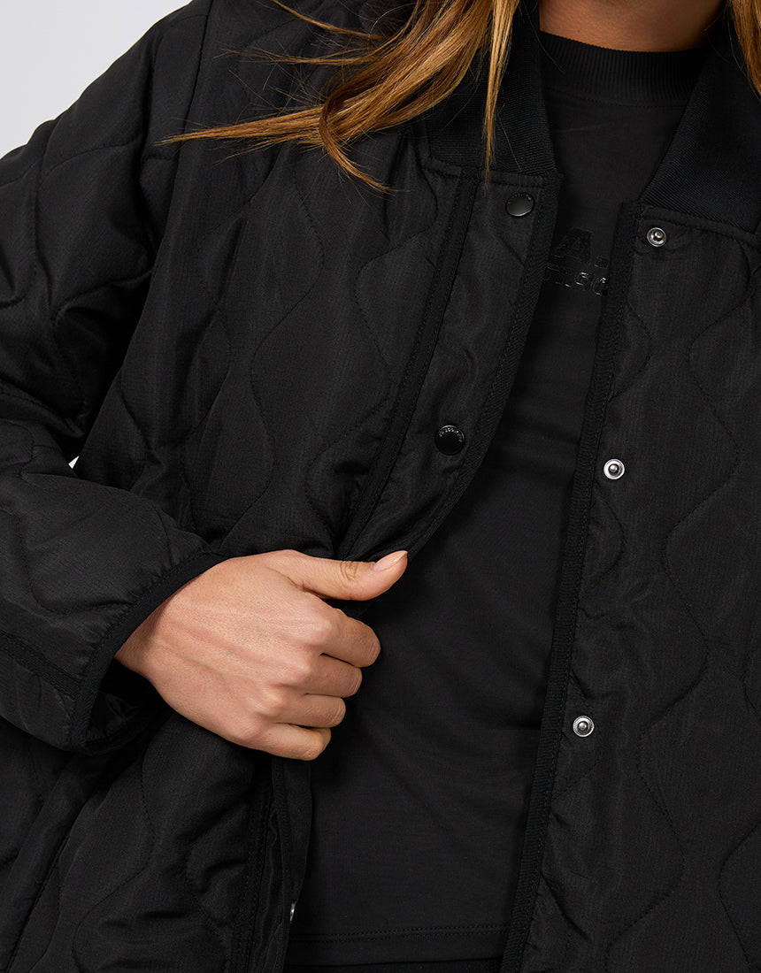 Active Quilted Jacket Black