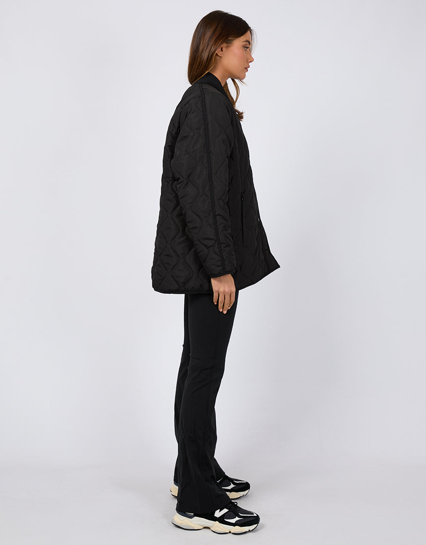 Active Quilted Jacket Black