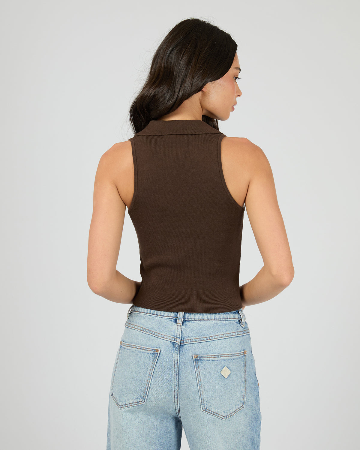 Carrie Knit Top Brown