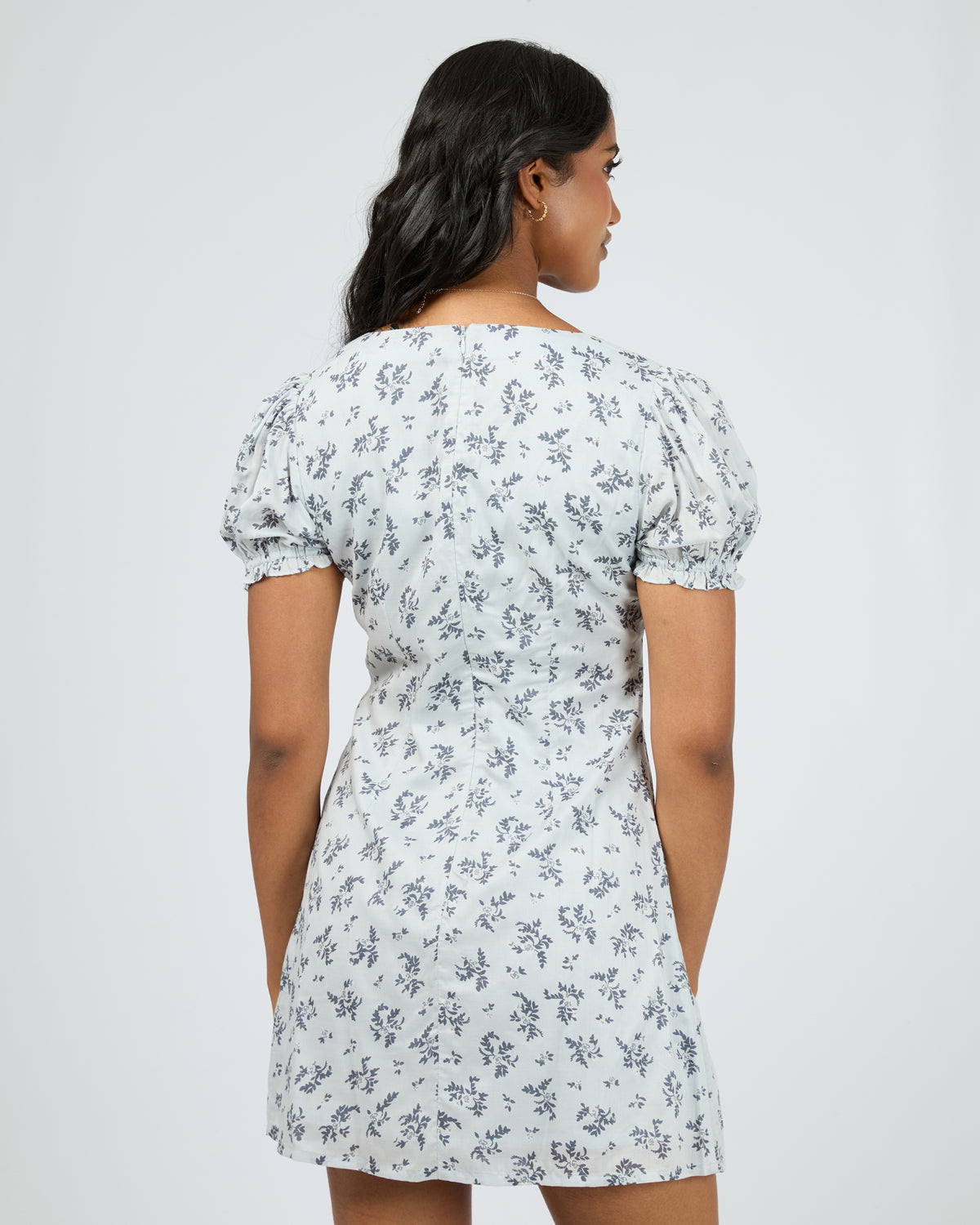 Sylvie V-Neck Mini Dress Blue