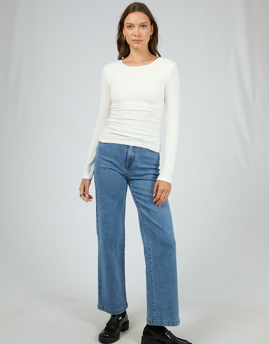 Kylie Long Sleeve Top Vintage White