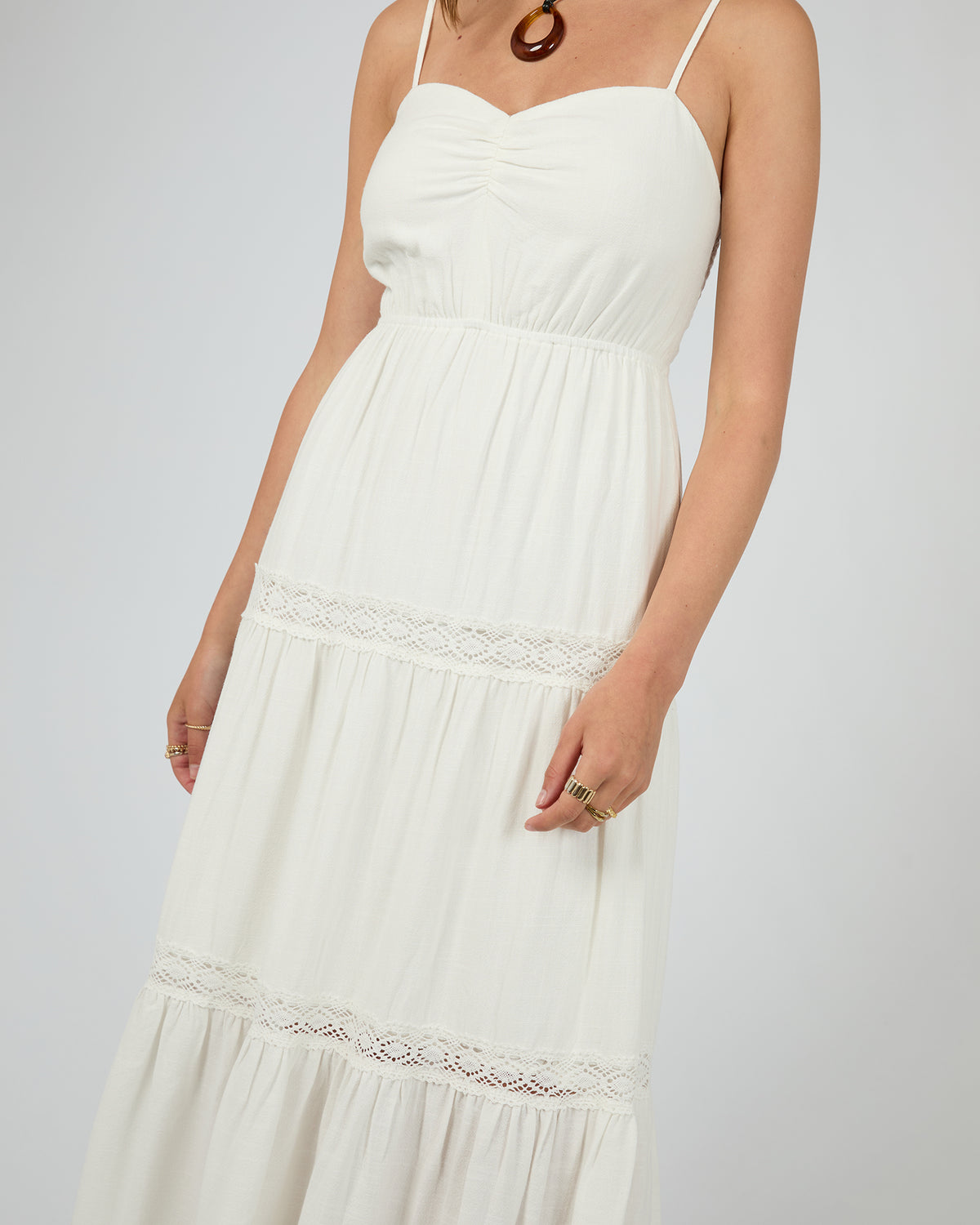 Toledo Maxi Dress Vintage White