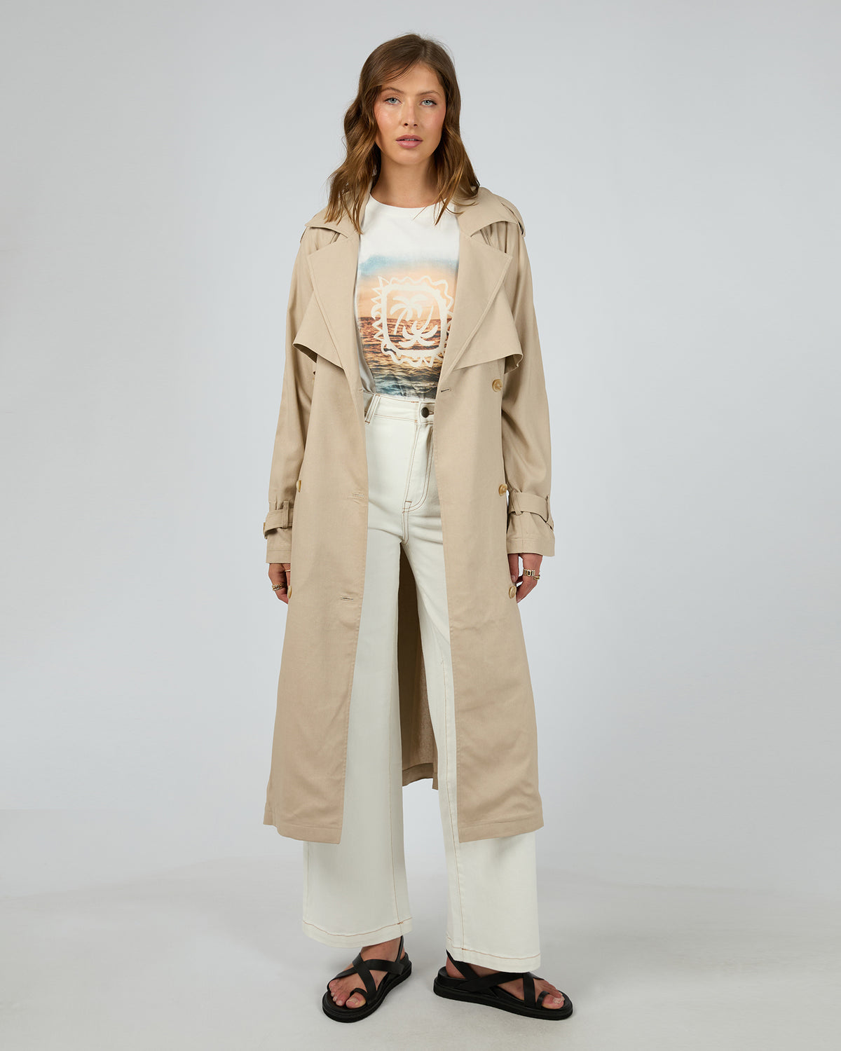 Toledo Trench Coat Bone