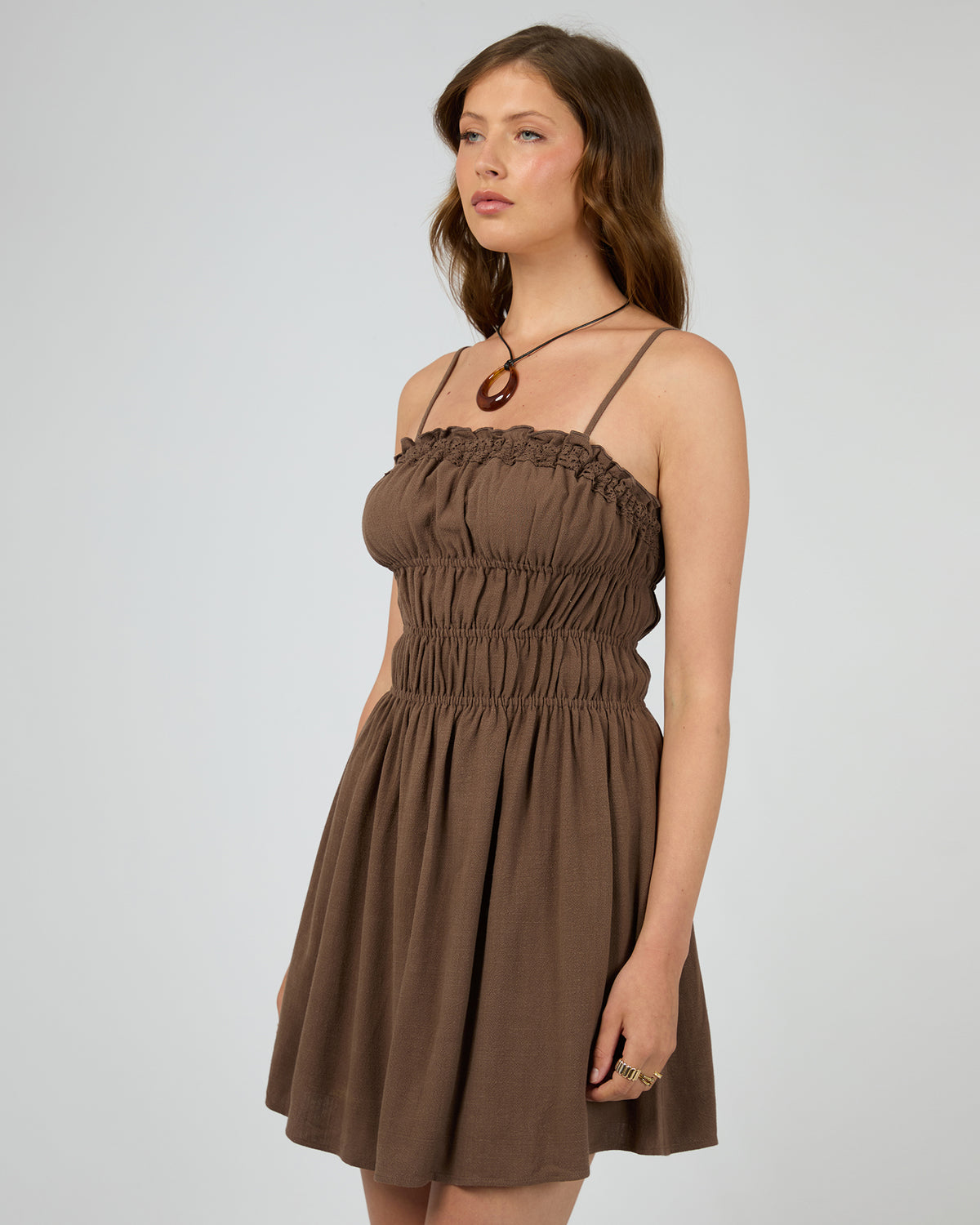 Toledo Mini Dress Brown