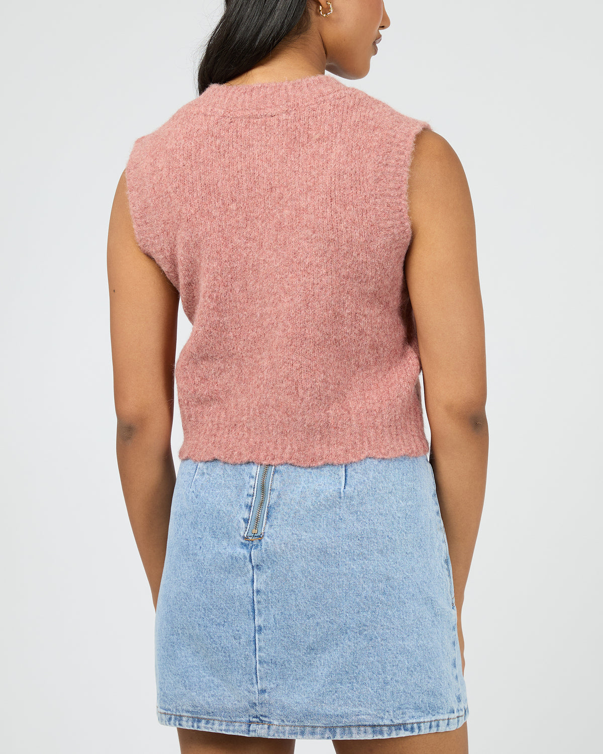 Leah Knit Vest Quartz Pink