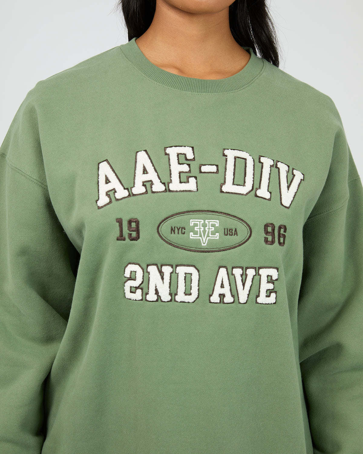 Avenue Relaxed Crew Khaki