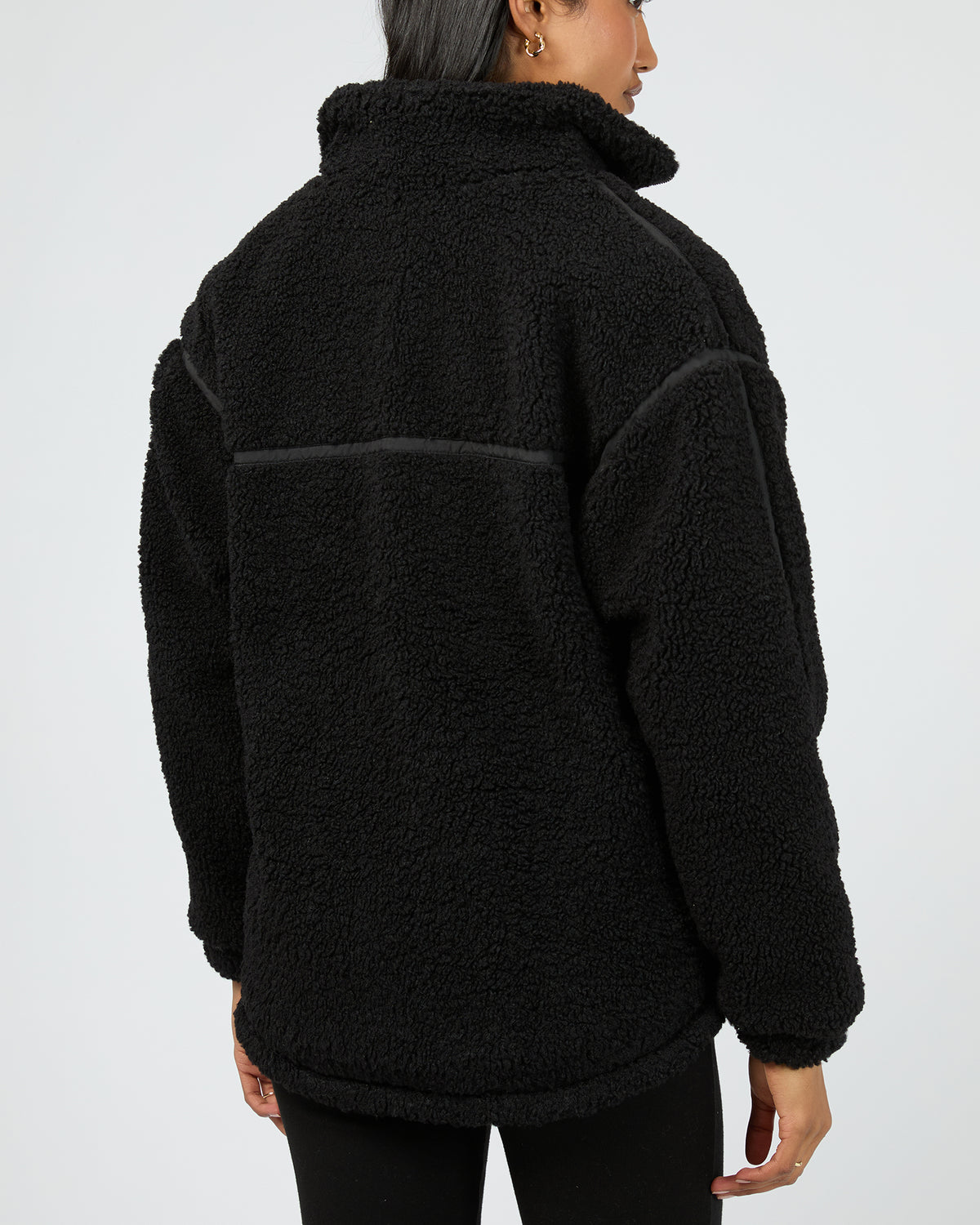 Newport Zip Thru Teddy Black