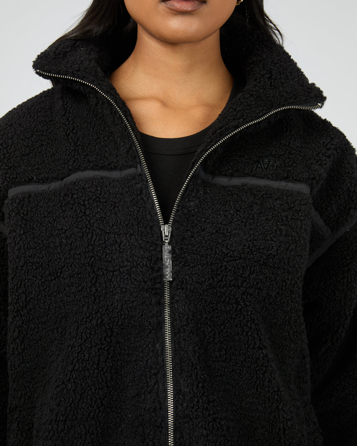 Newport Zip Thru Teddy Black