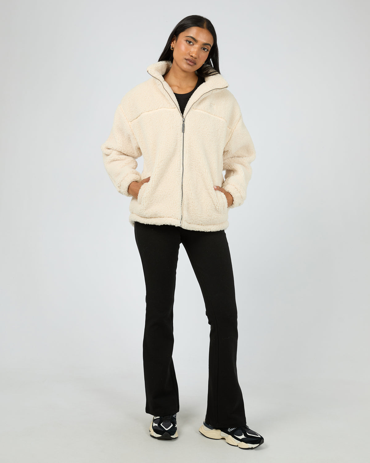 Newport Zip Thru Teddy Natural