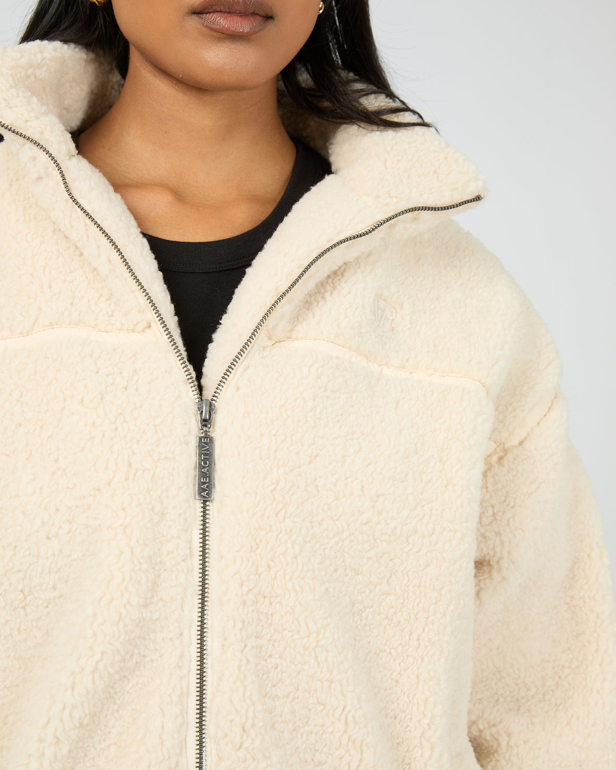 Newport Zip Thru Teddy Natural