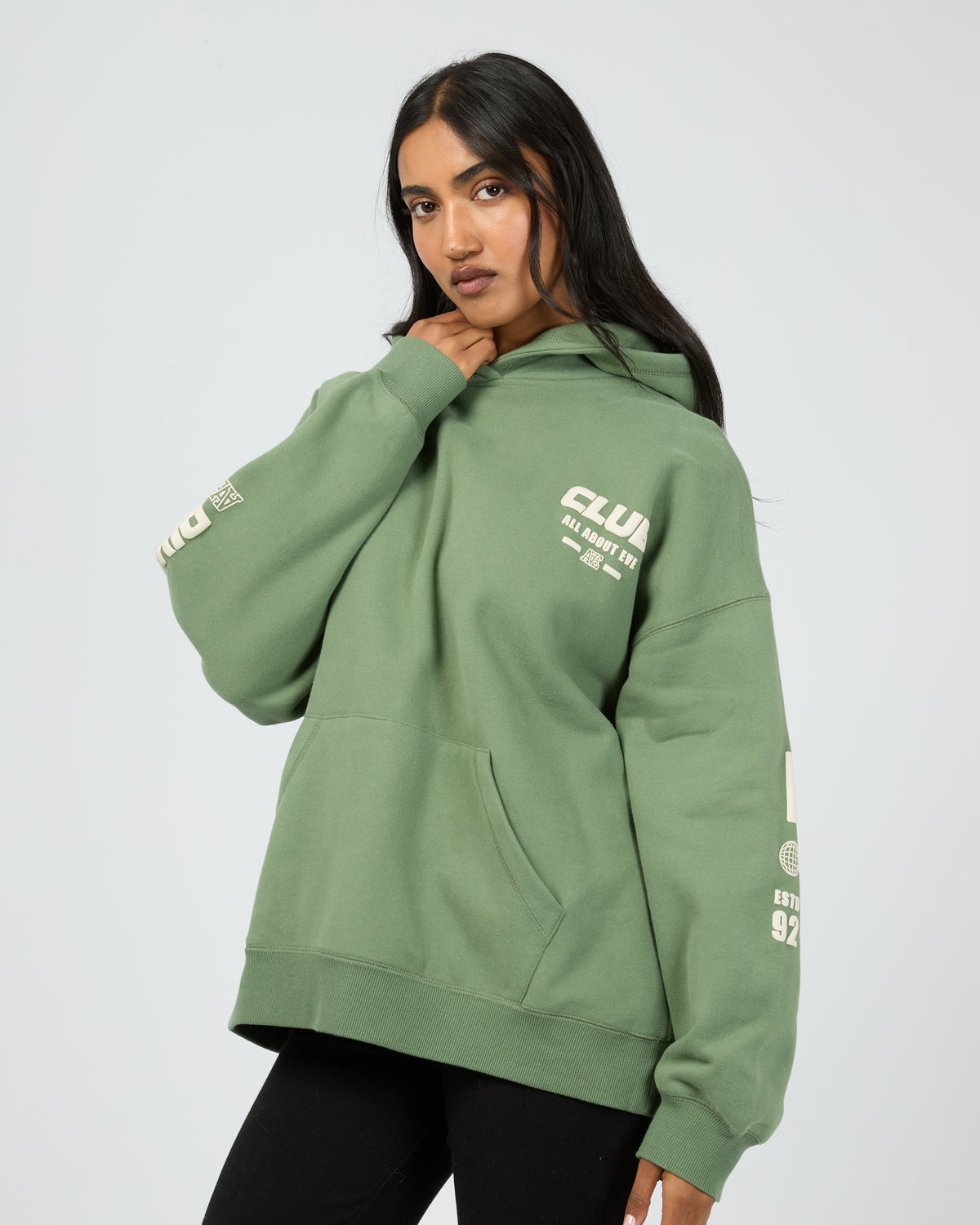 Club Relaxed Hoodie Khaki