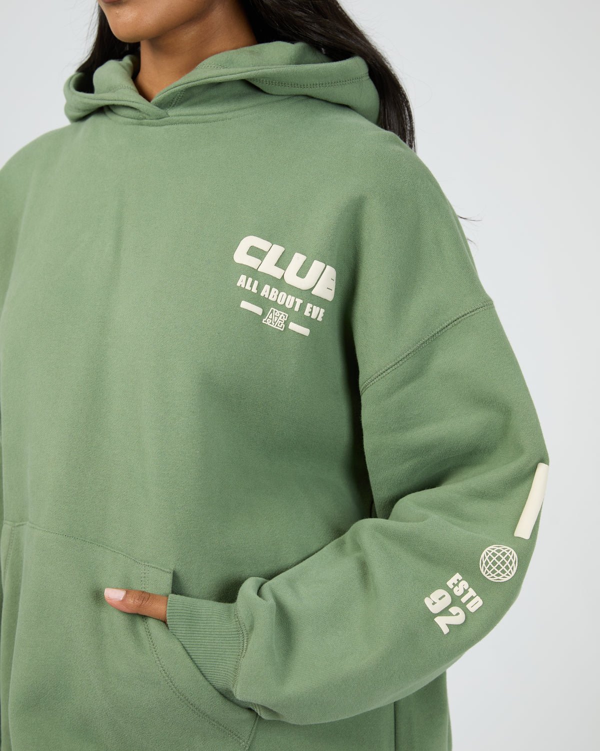Club Relaxed Hoodie Khaki
