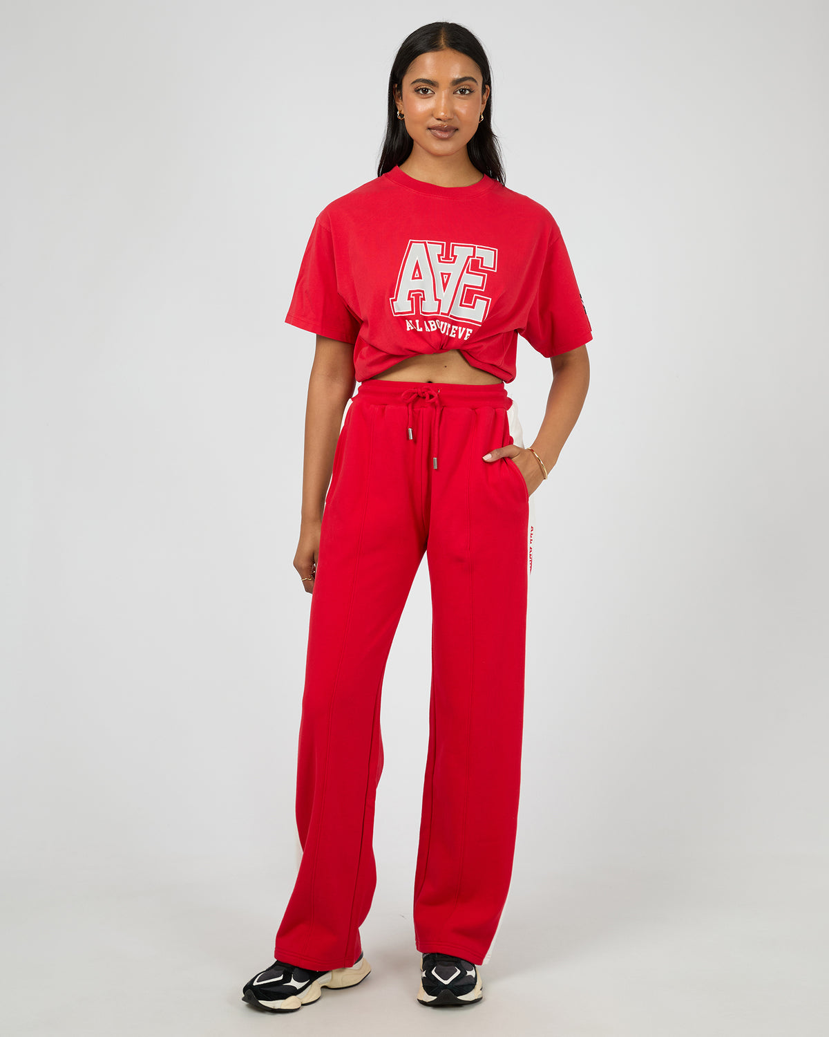 Archie Panel Pant Scarlet
