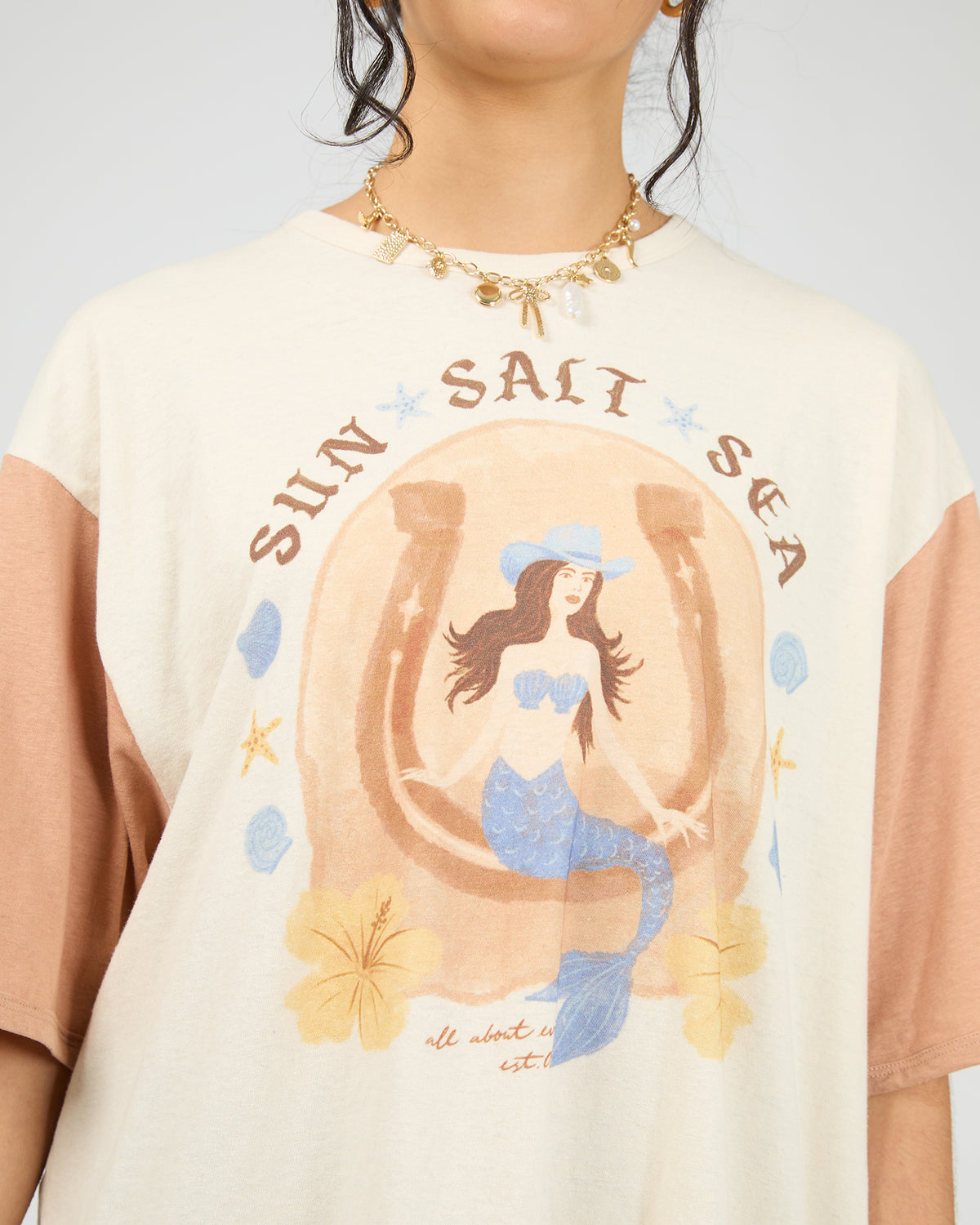 Sun Salt Sea Oversized Tee Vanilla