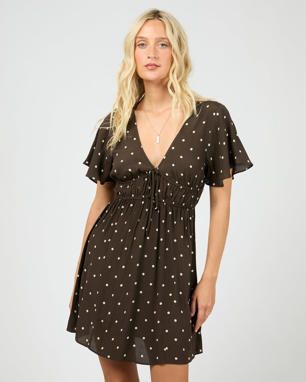 Emelia Skater Dress Brown
