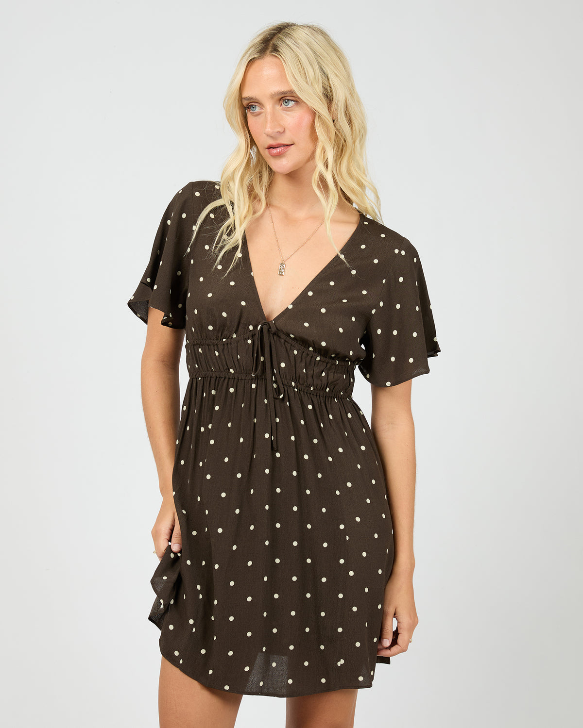 Emelia Skater Dress Brown