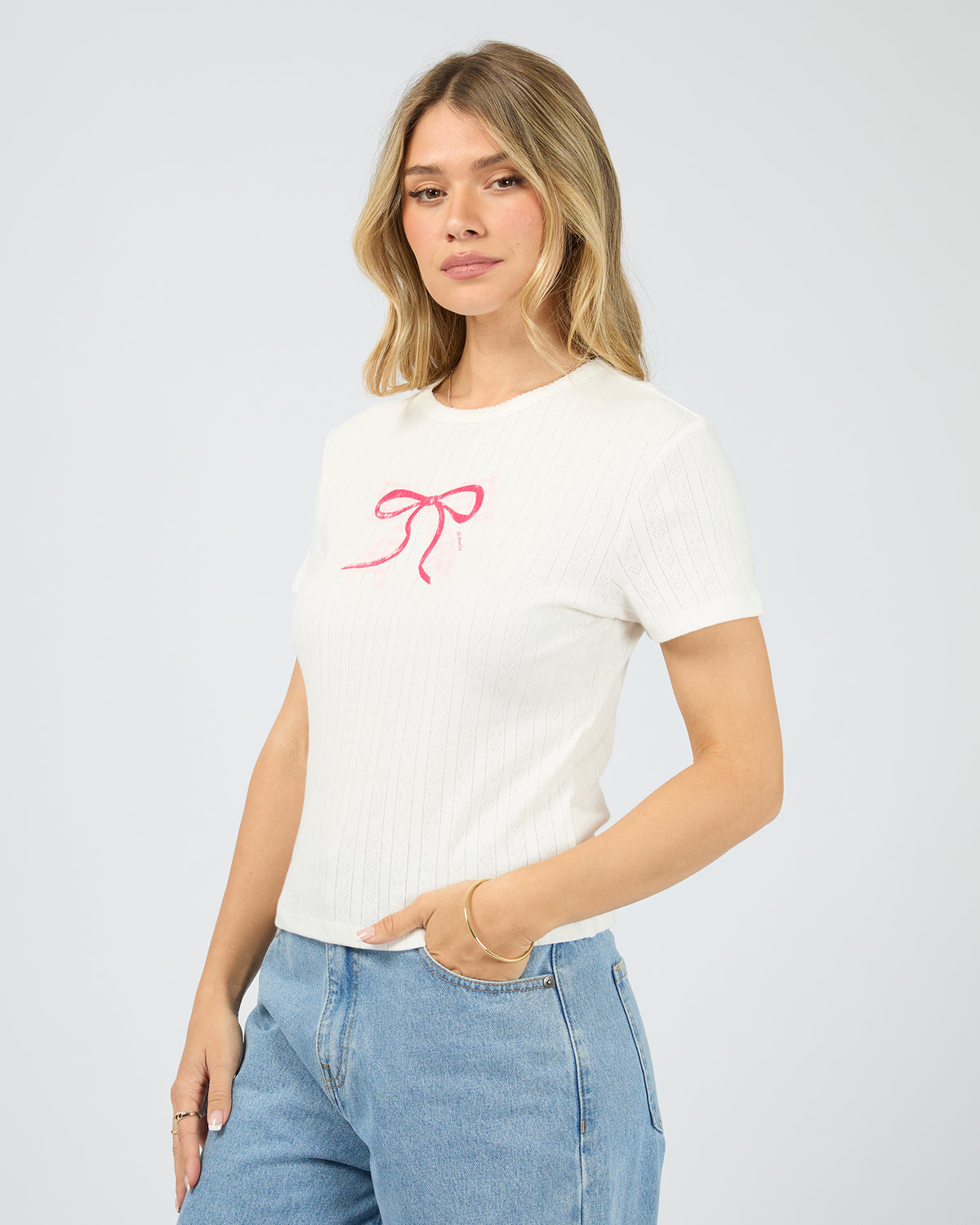 Postale Baby Tee Vintage White