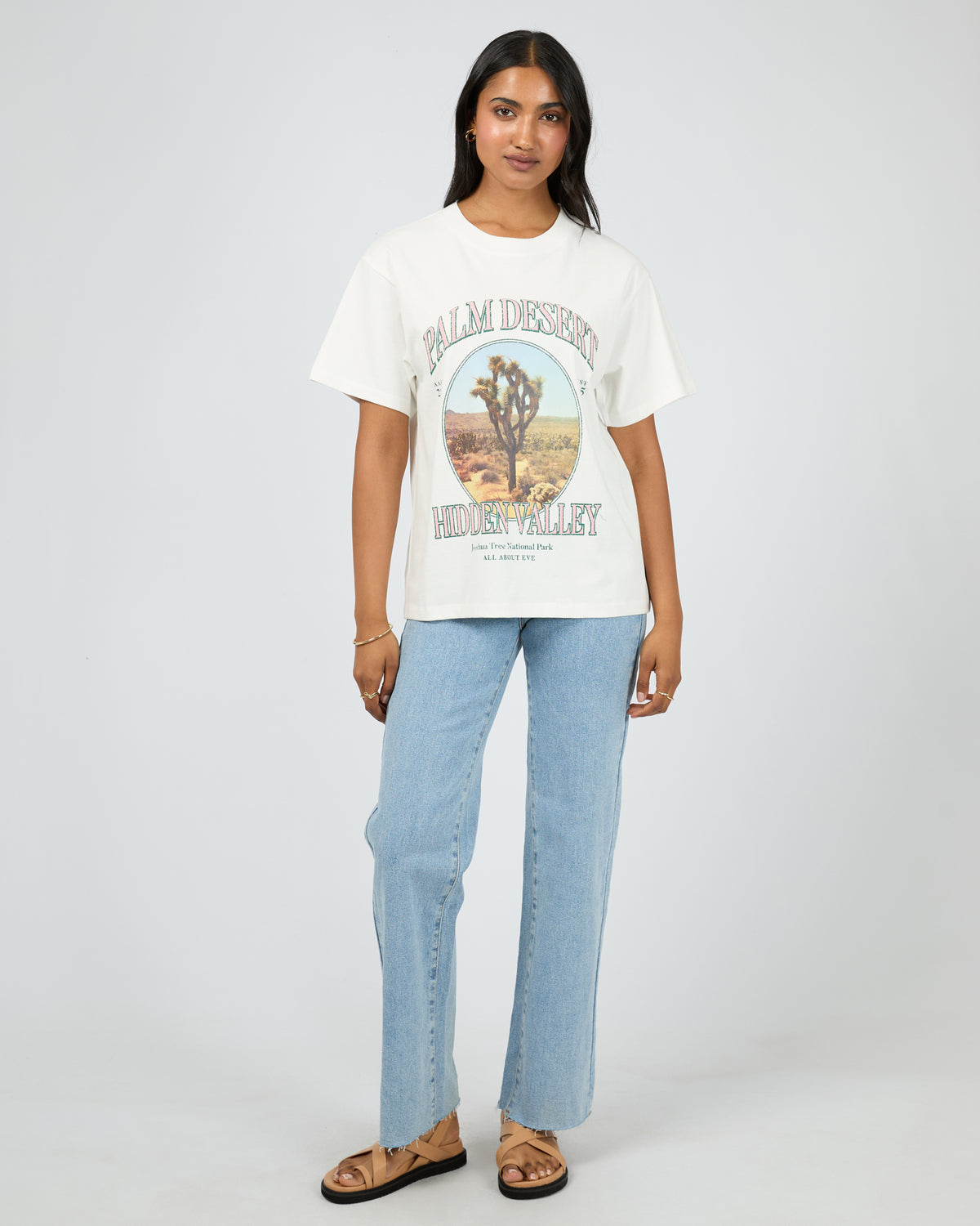 Palm Desert Box Tee Vintage White