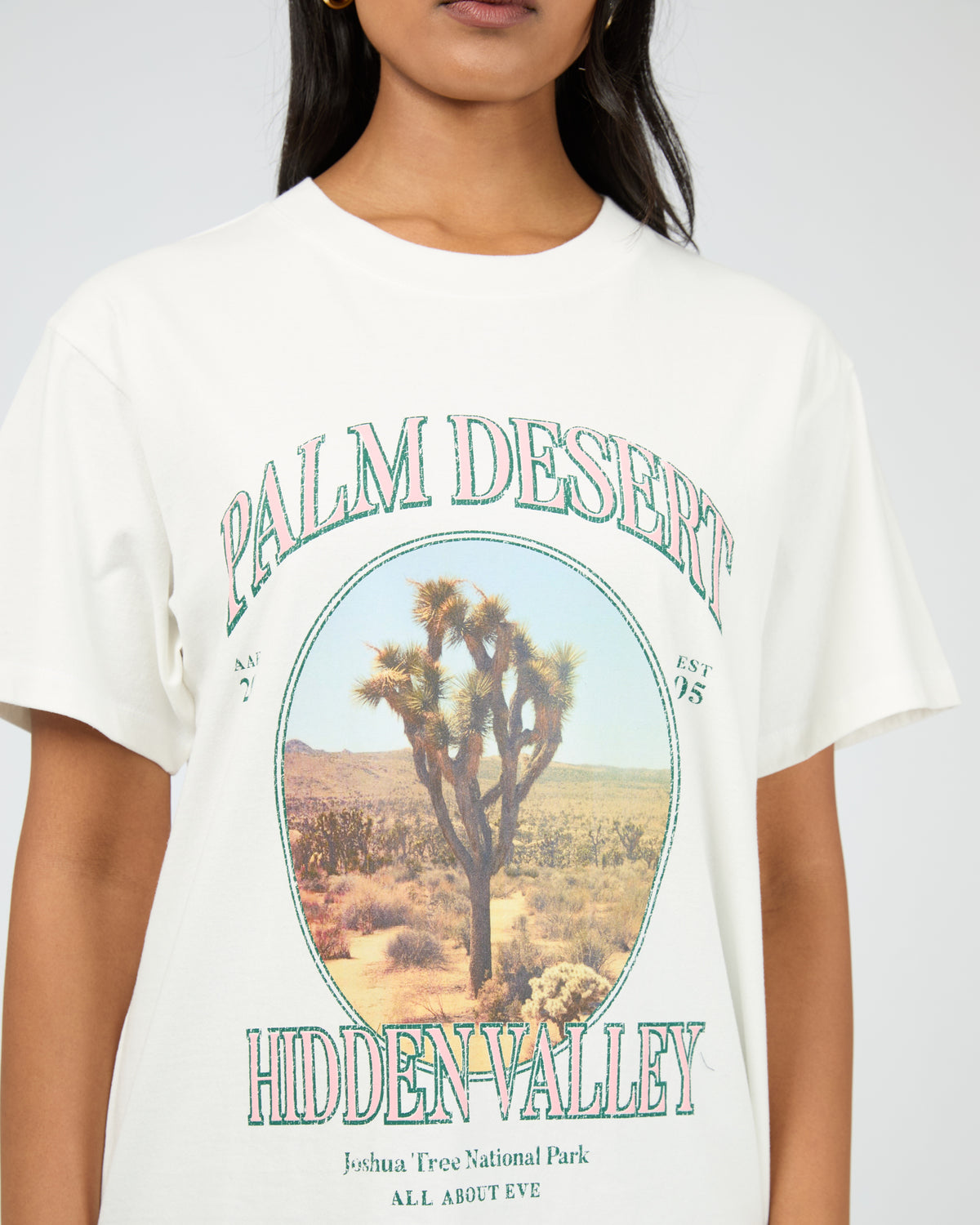 Palm Desert Box Tee Vintage White