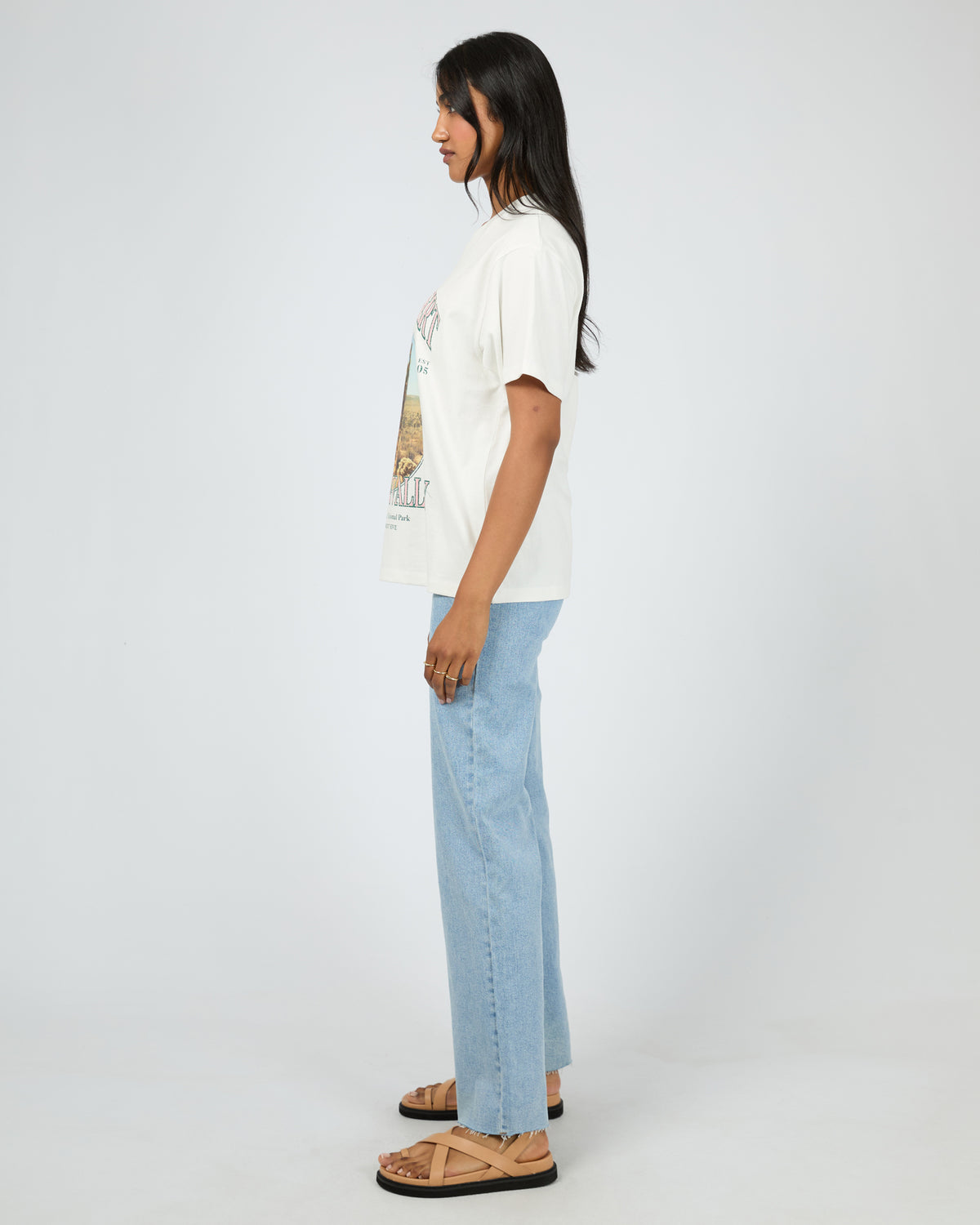 Palm Desert Box Tee Vintage White