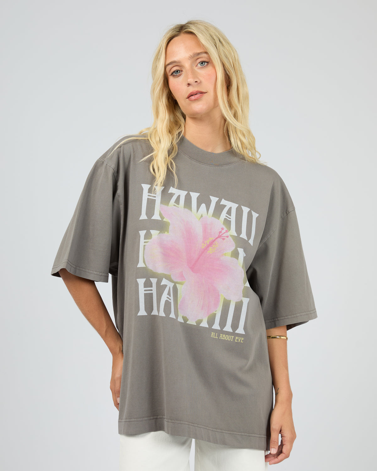 Hawaii Oversized Tee Charcoal