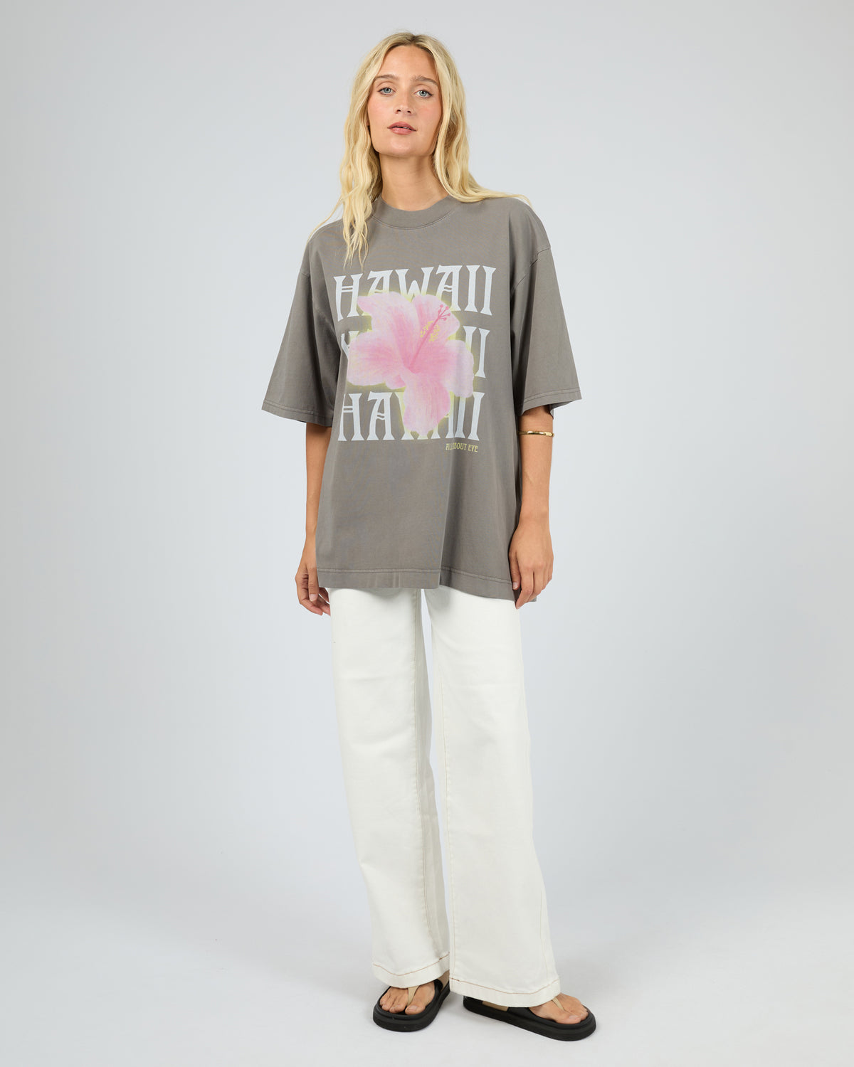 Hawaii Oversized Tee Charcoal