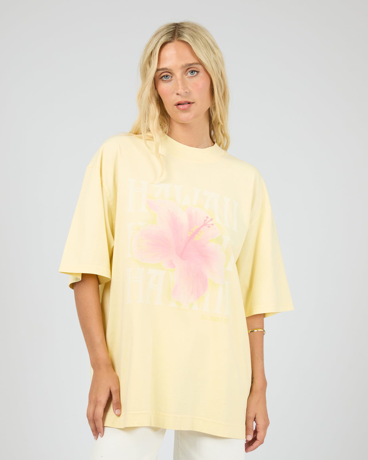 Hawaii Oversized Tee Yellow