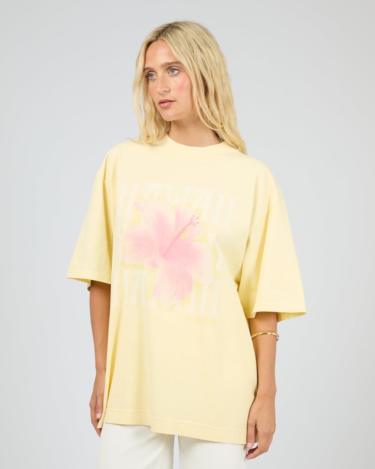 Hawaii Oversized Tee Yellow