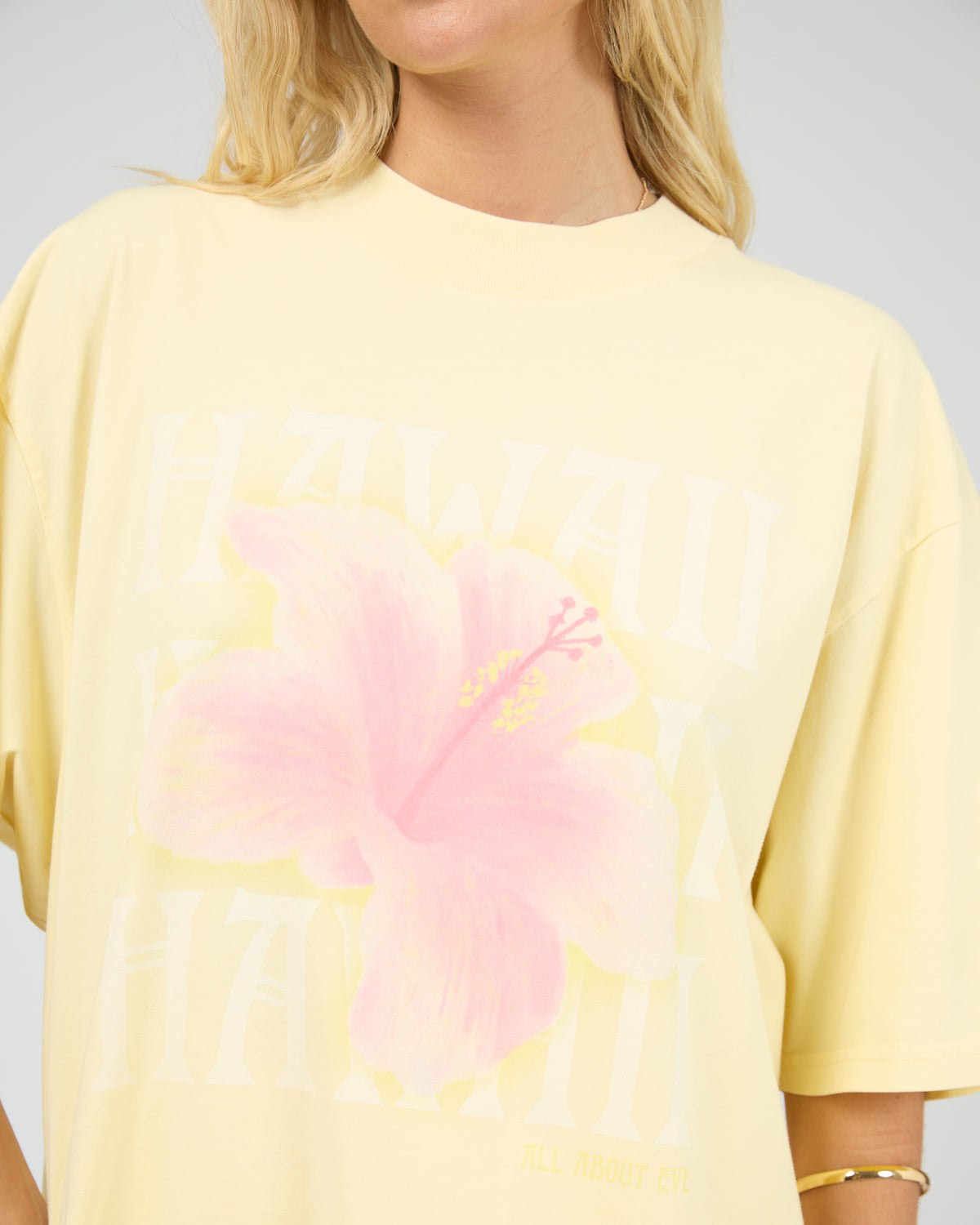 Hawaii Oversized Tee Yellow