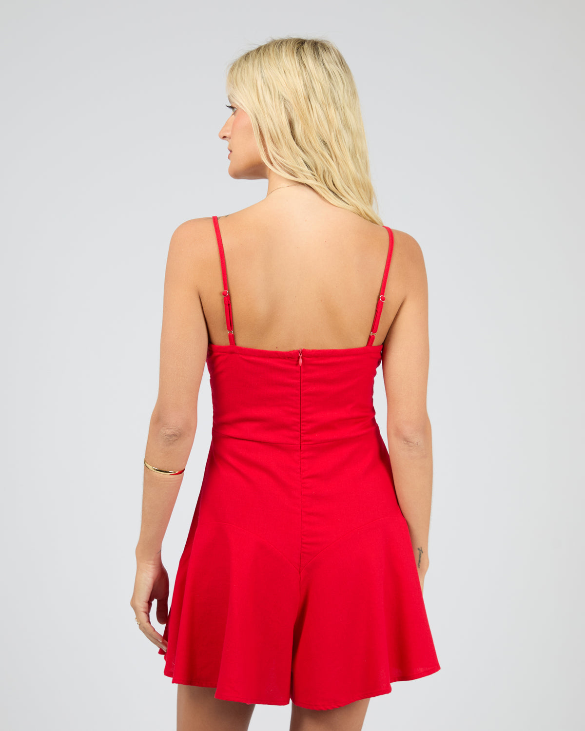 Mavis Playsuit Red