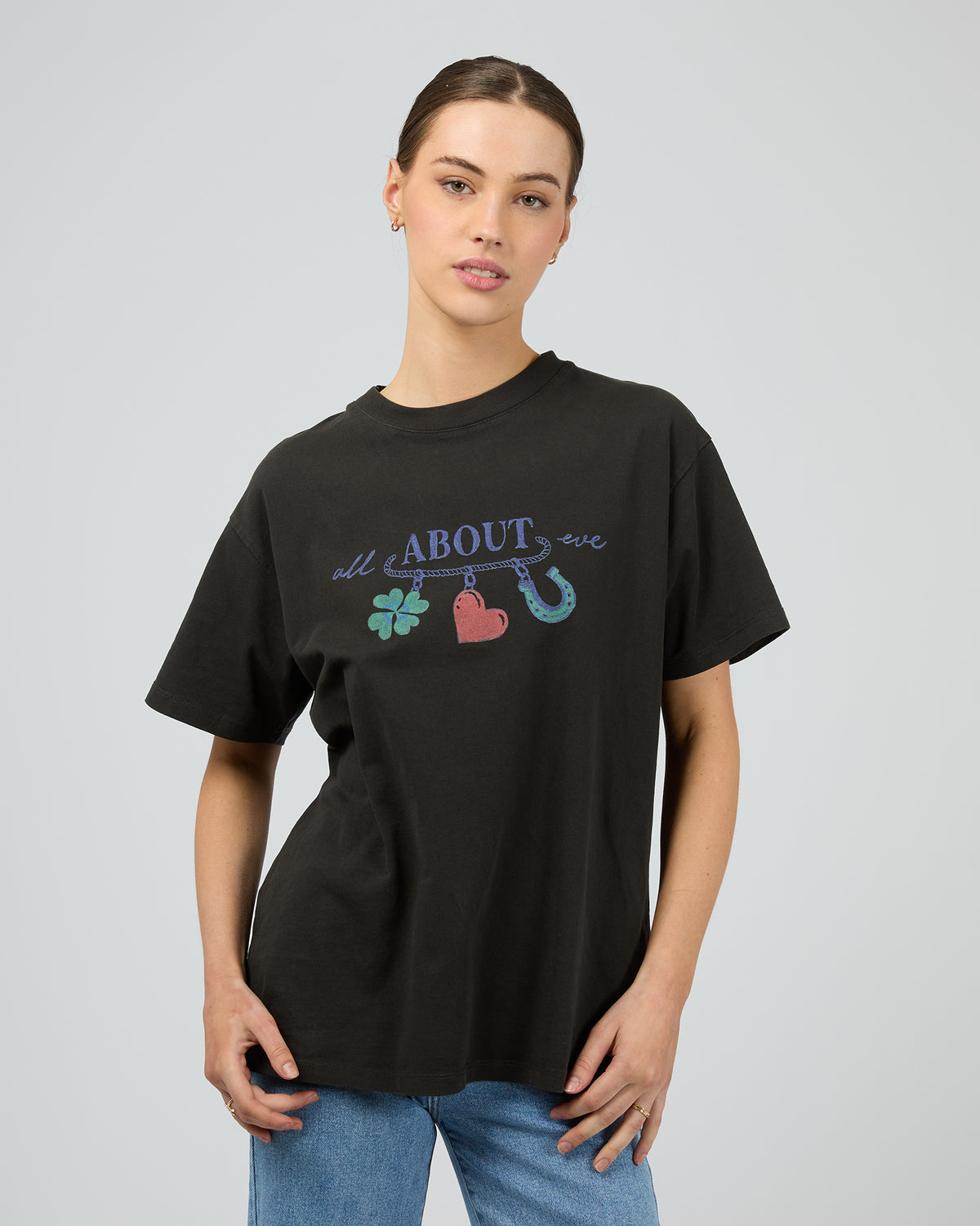 Lucky Charm Relaxed Tee Washed Black