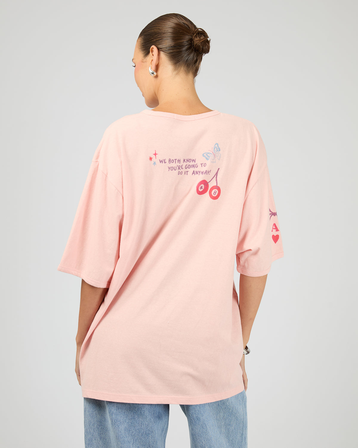 Snake Eyes Oversized Tee Light Pink