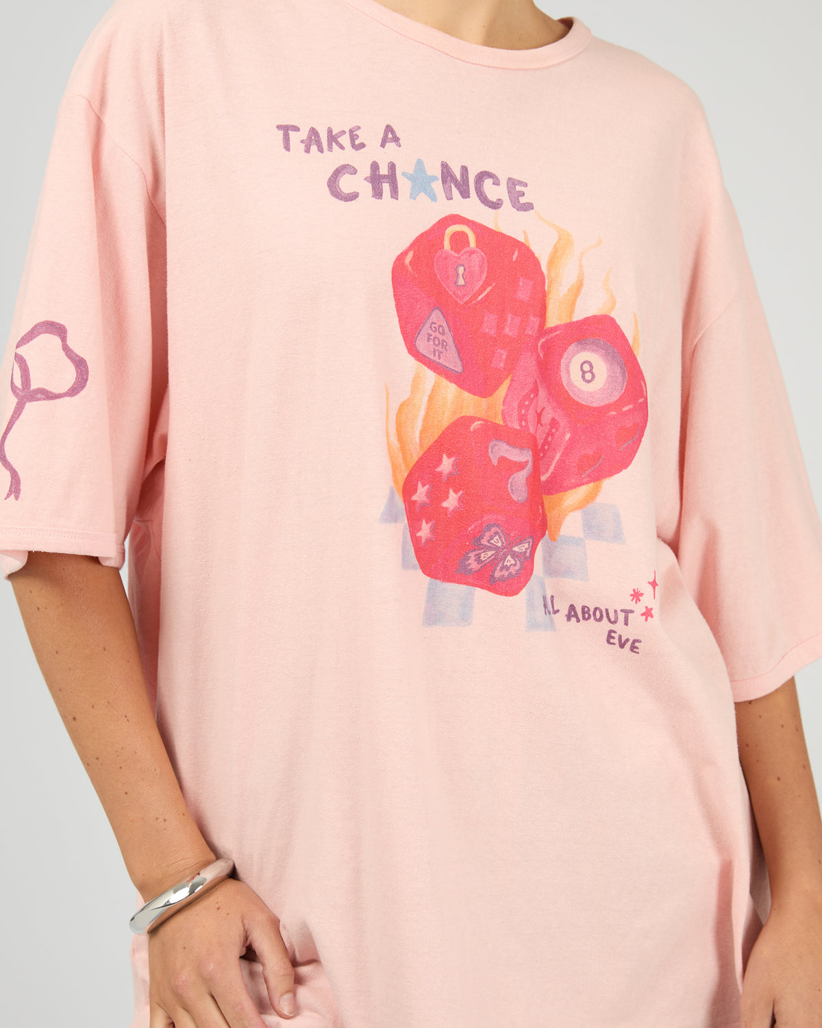 Snake Eyes Oversized Tee Light Pink