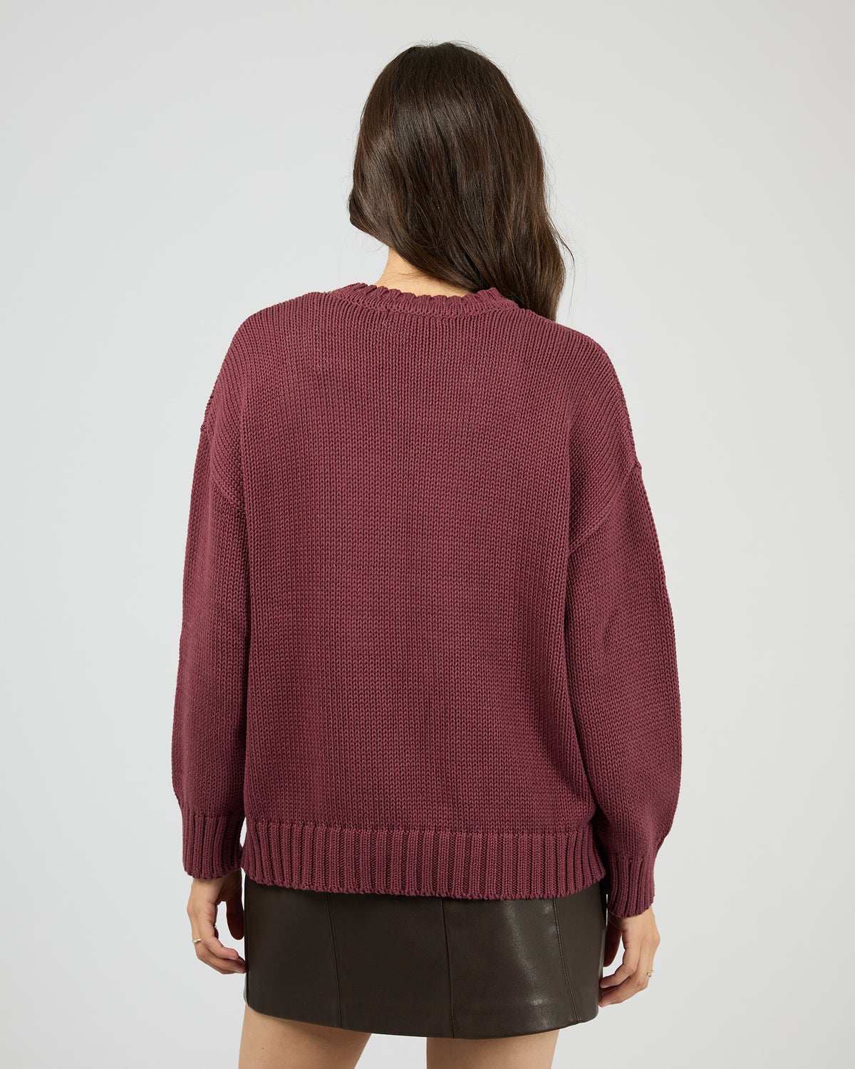 Cosy Oversized Knit Burgundy