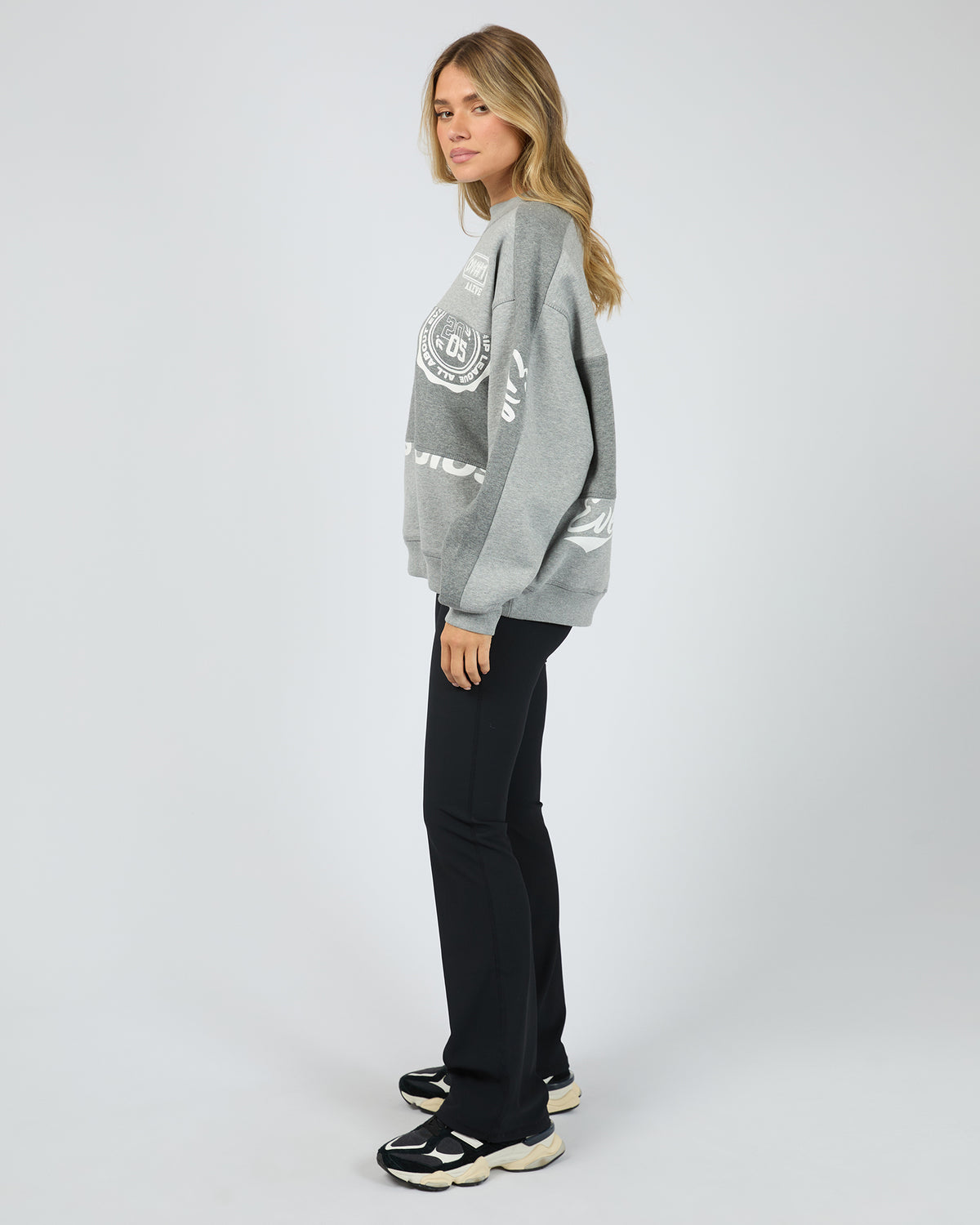 Kyoto Vintage Panel Crew Grey Marle