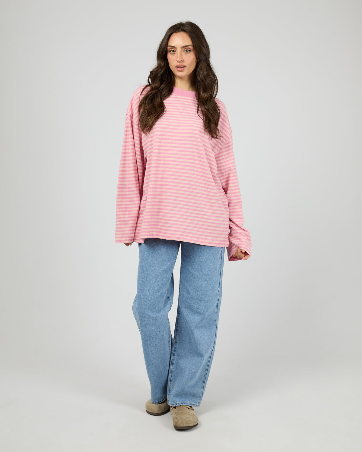 Paloma Long Sleeve Stripe Tee Pink