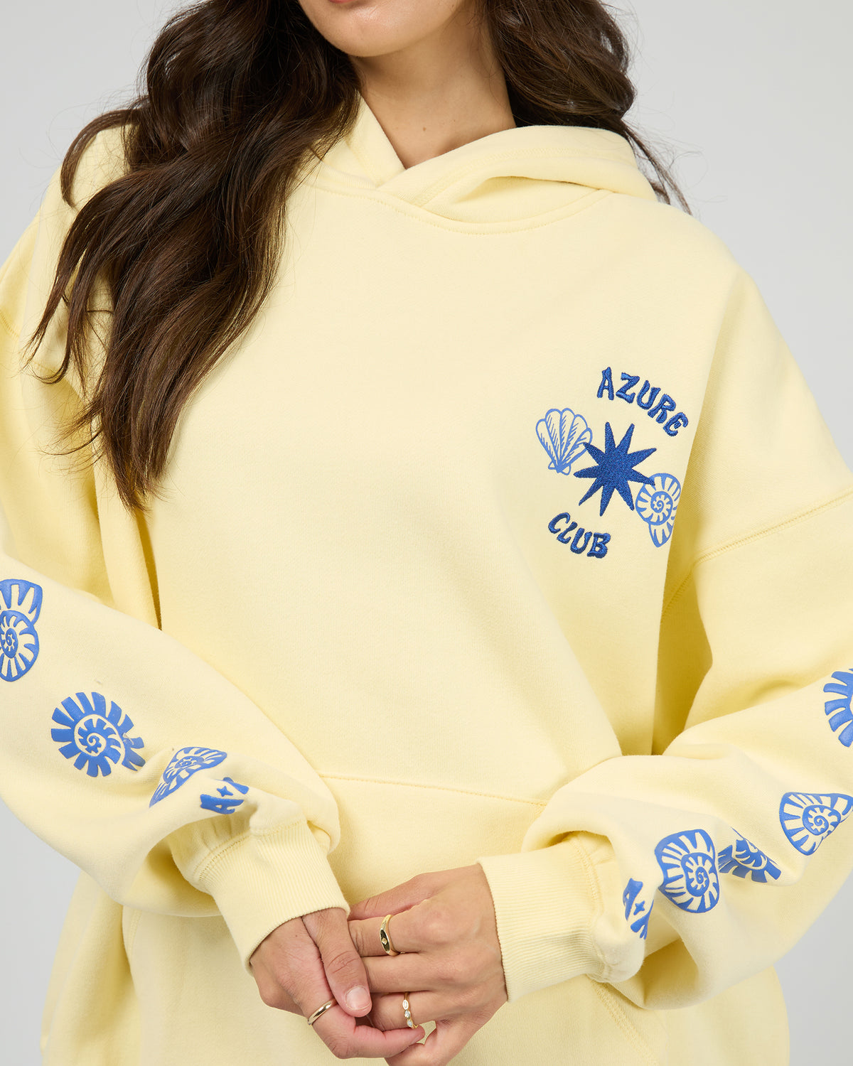 Azure Club Relaxed Hoodie Yellow