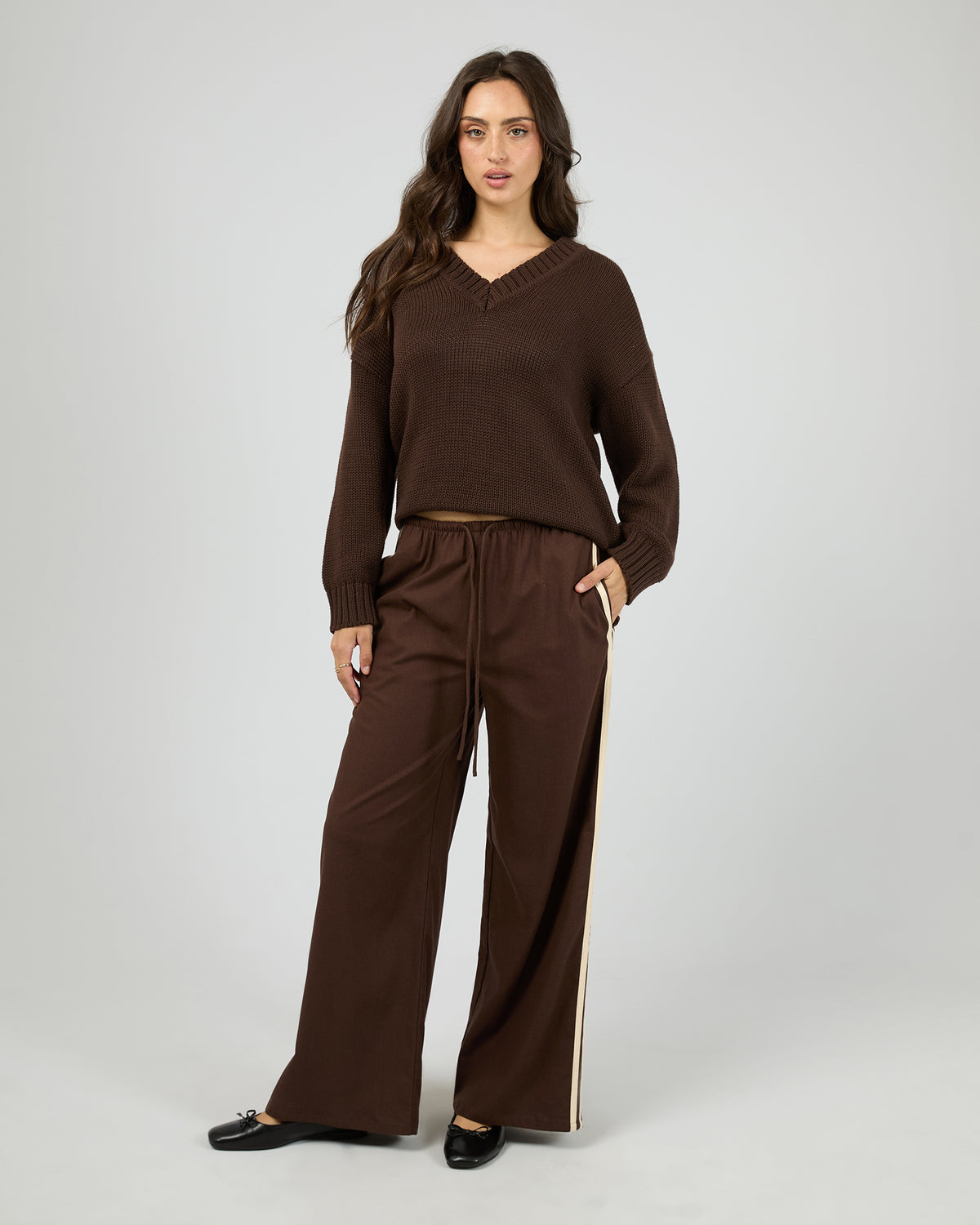 West Coast Stripe Pant Brown