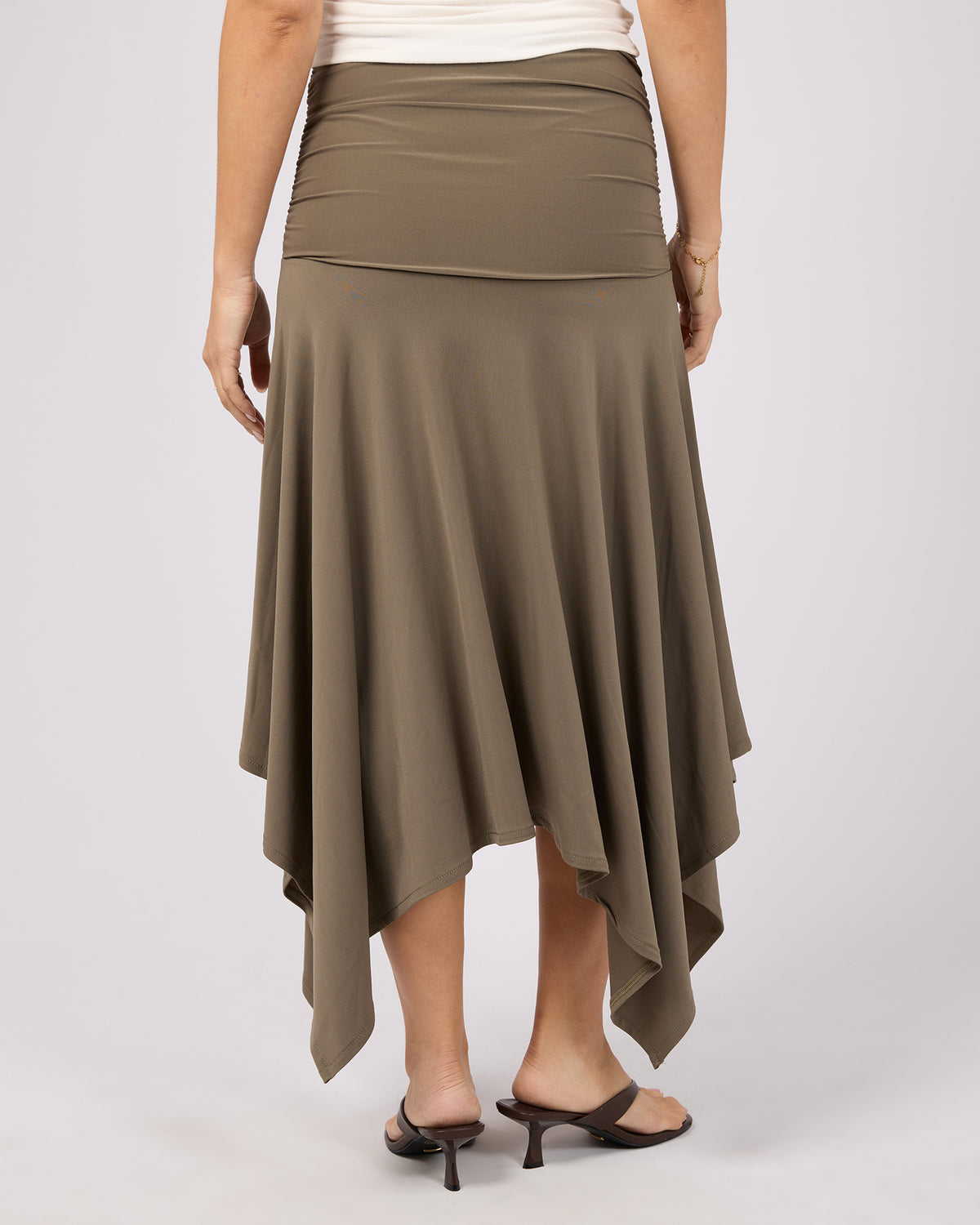 Gemma Midi Skirt Khaki