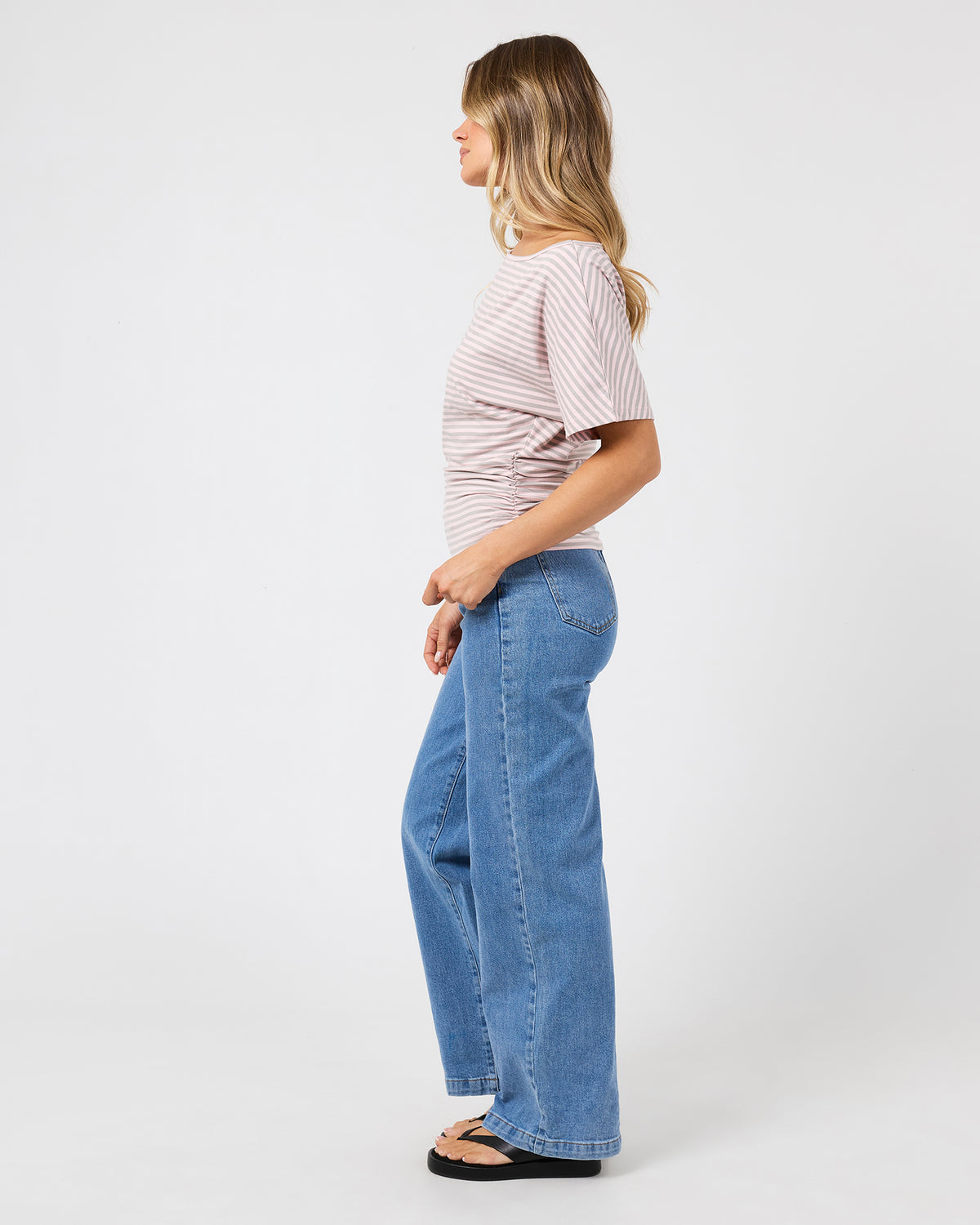 Lune Stripe Top Light Pink