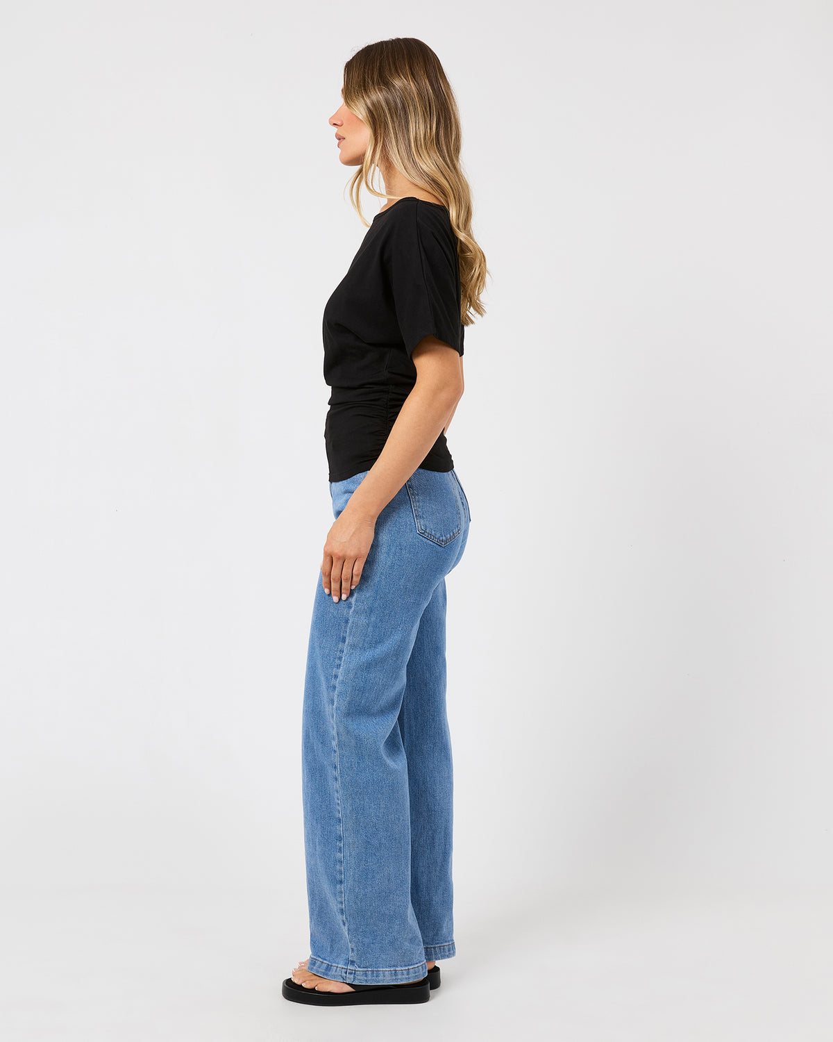 Lune Off Shoulder Top Black