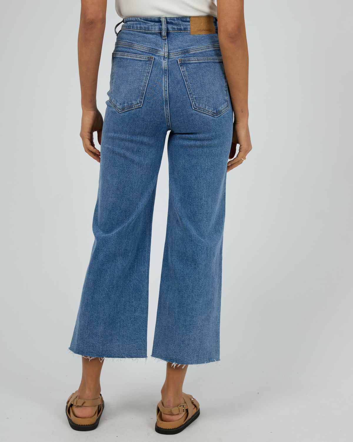 Charlie High Rise Wide Leg Jean Dark Blue