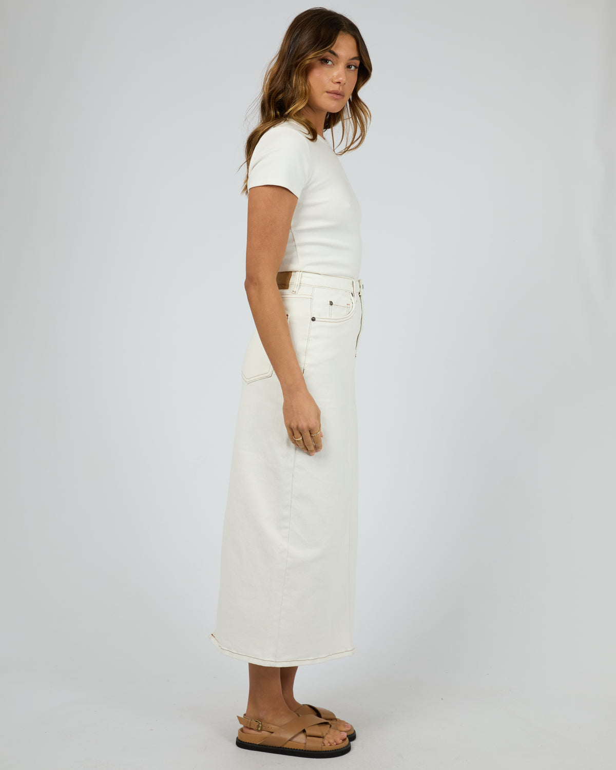 Ray Comfort Maxi Skirt Vintage White