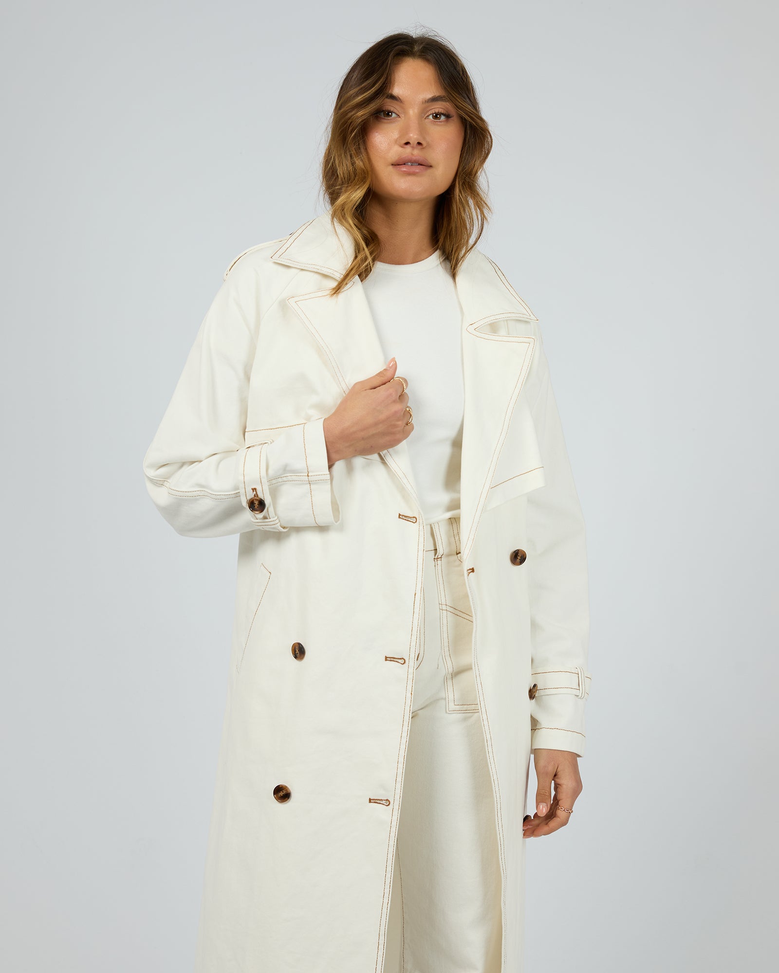 White trench coat discount