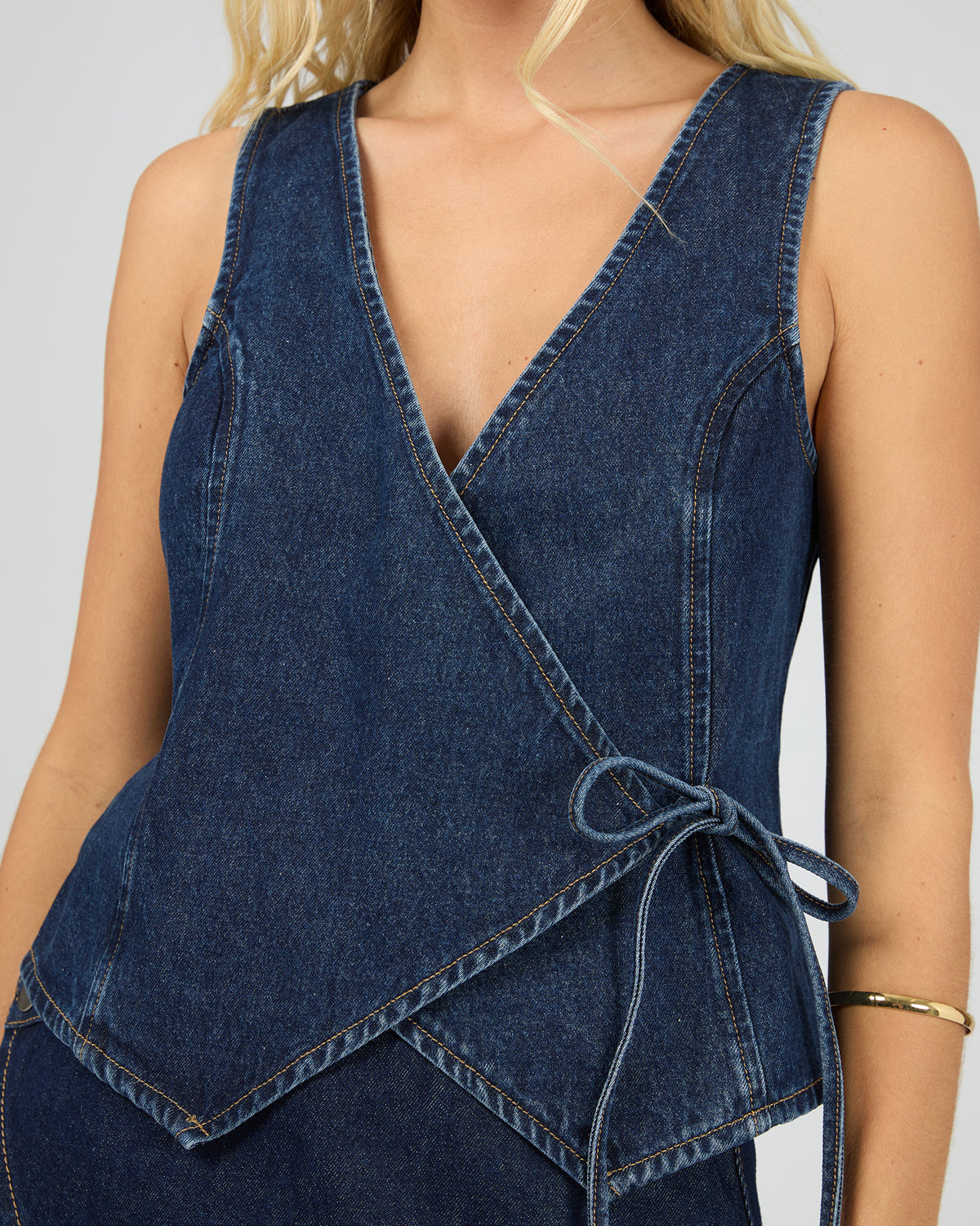 Bailey Denim Vest Indigo