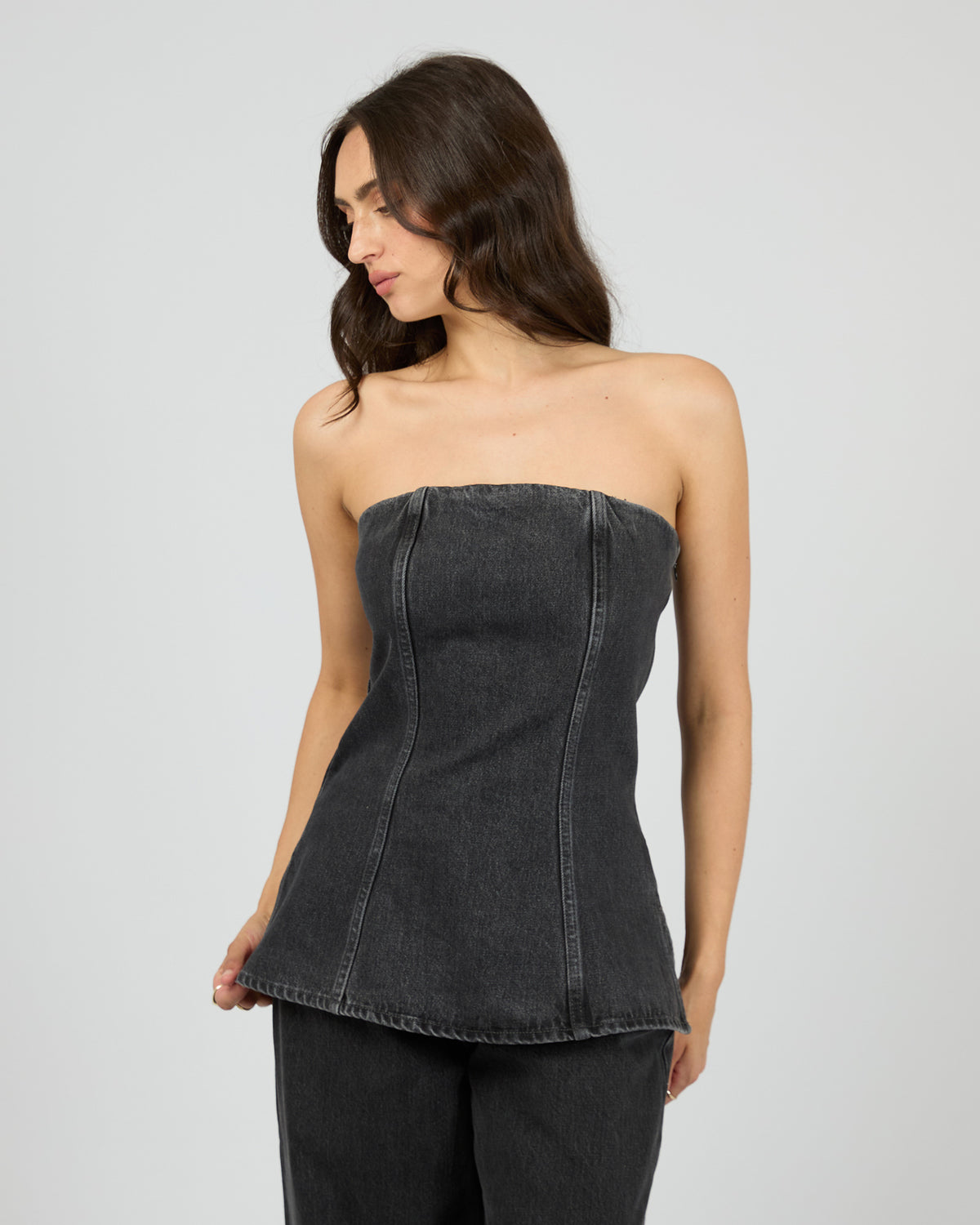 Rio Strapless Top Coal