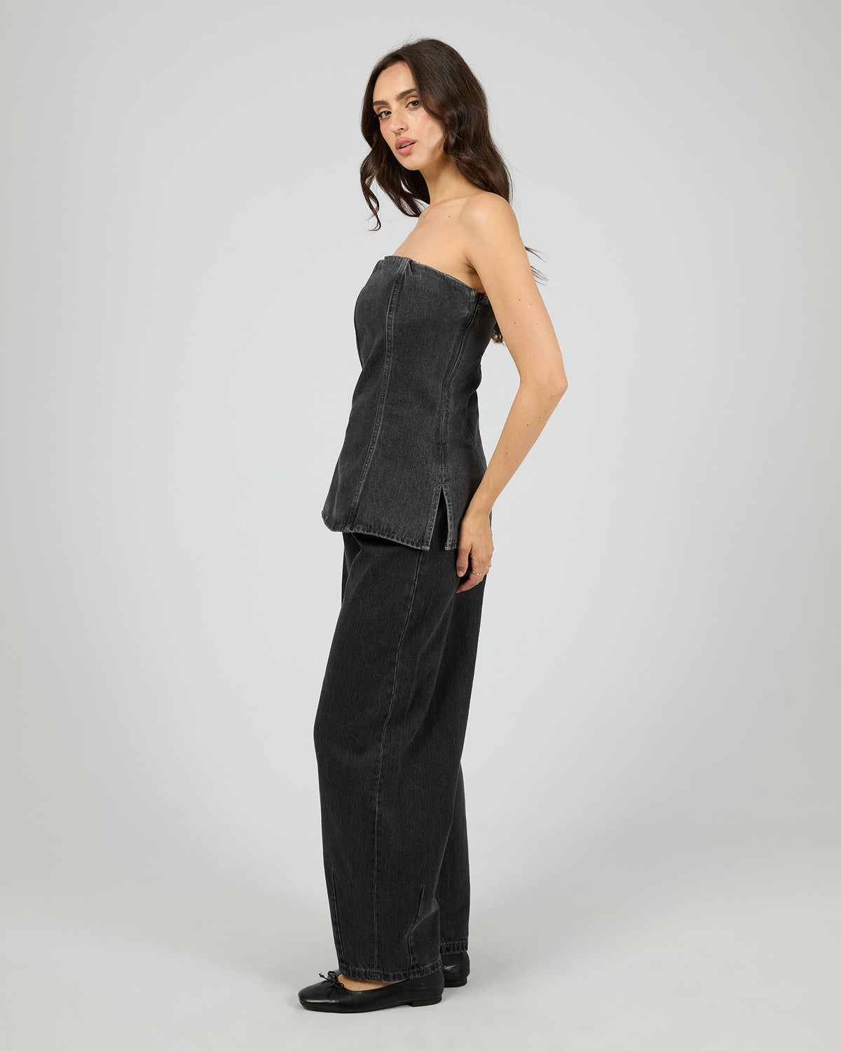Rio Strapless Top Coal
