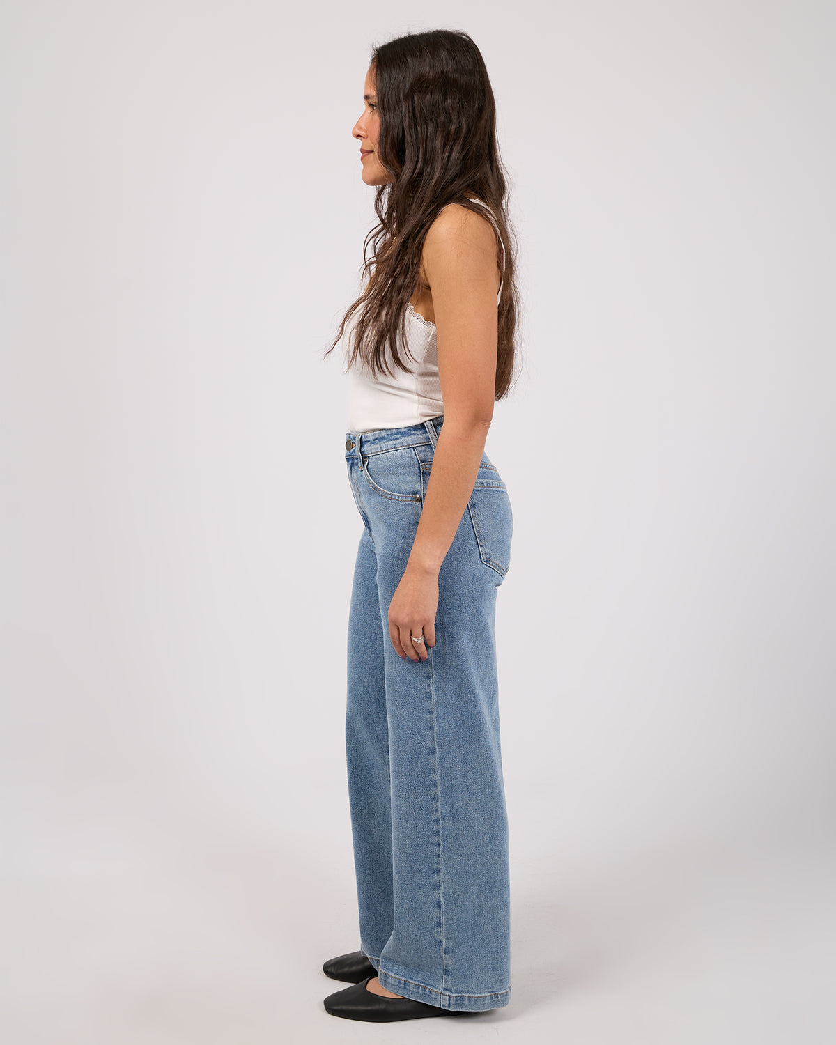 Jacqui Wide Leg Petite Light Blue