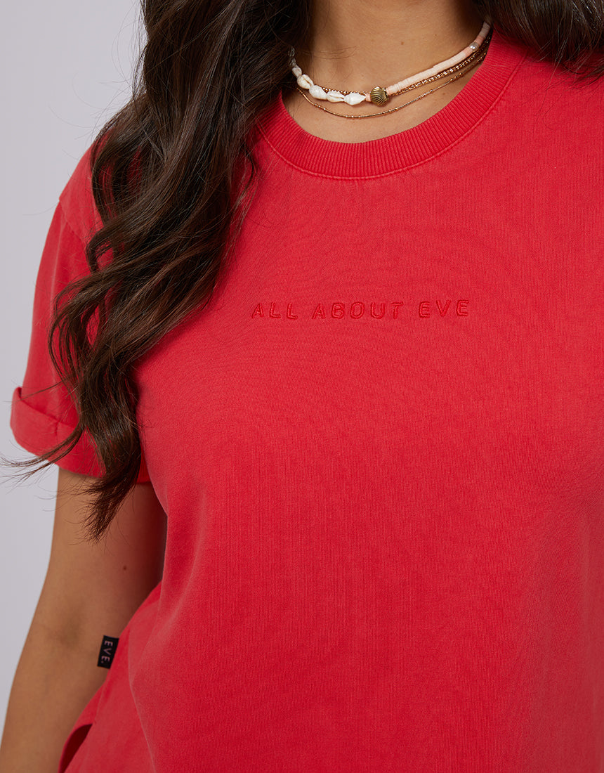 Aae Washed Tee Red